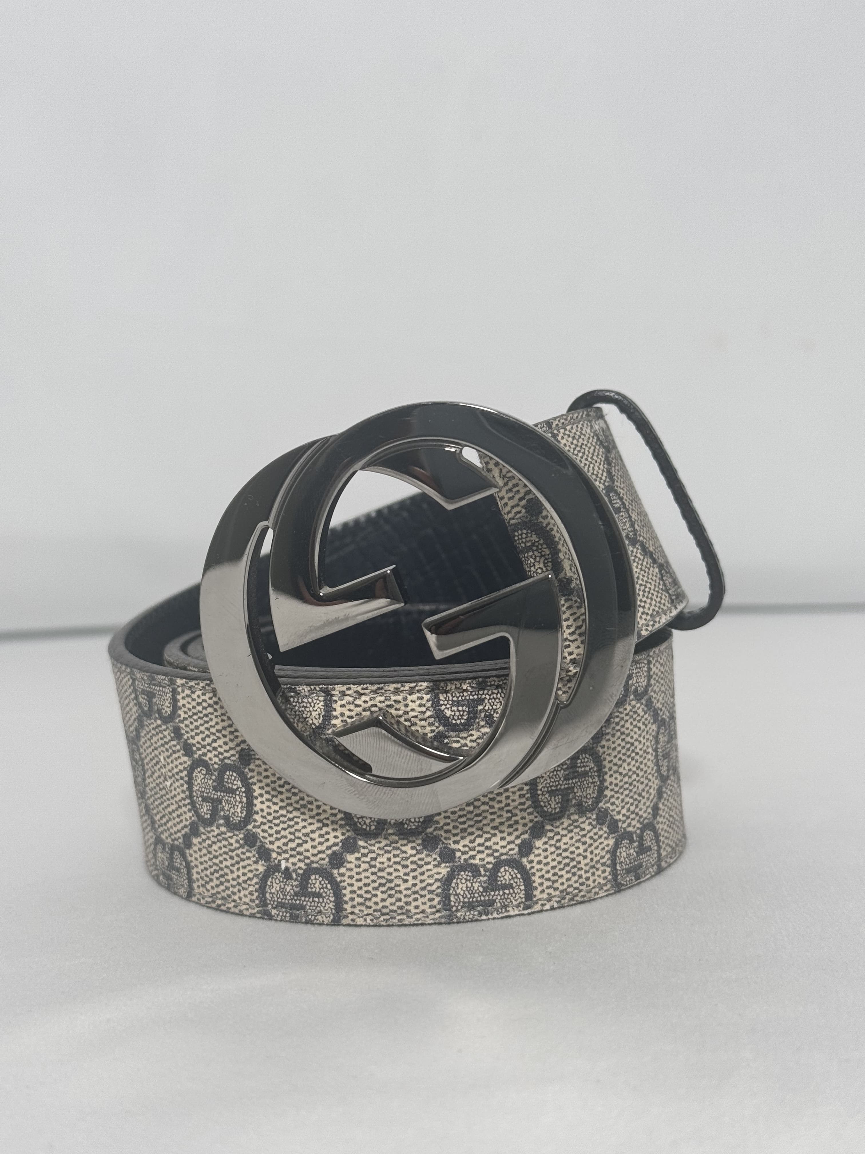 Ceinture Gucci GG Canvas Beige