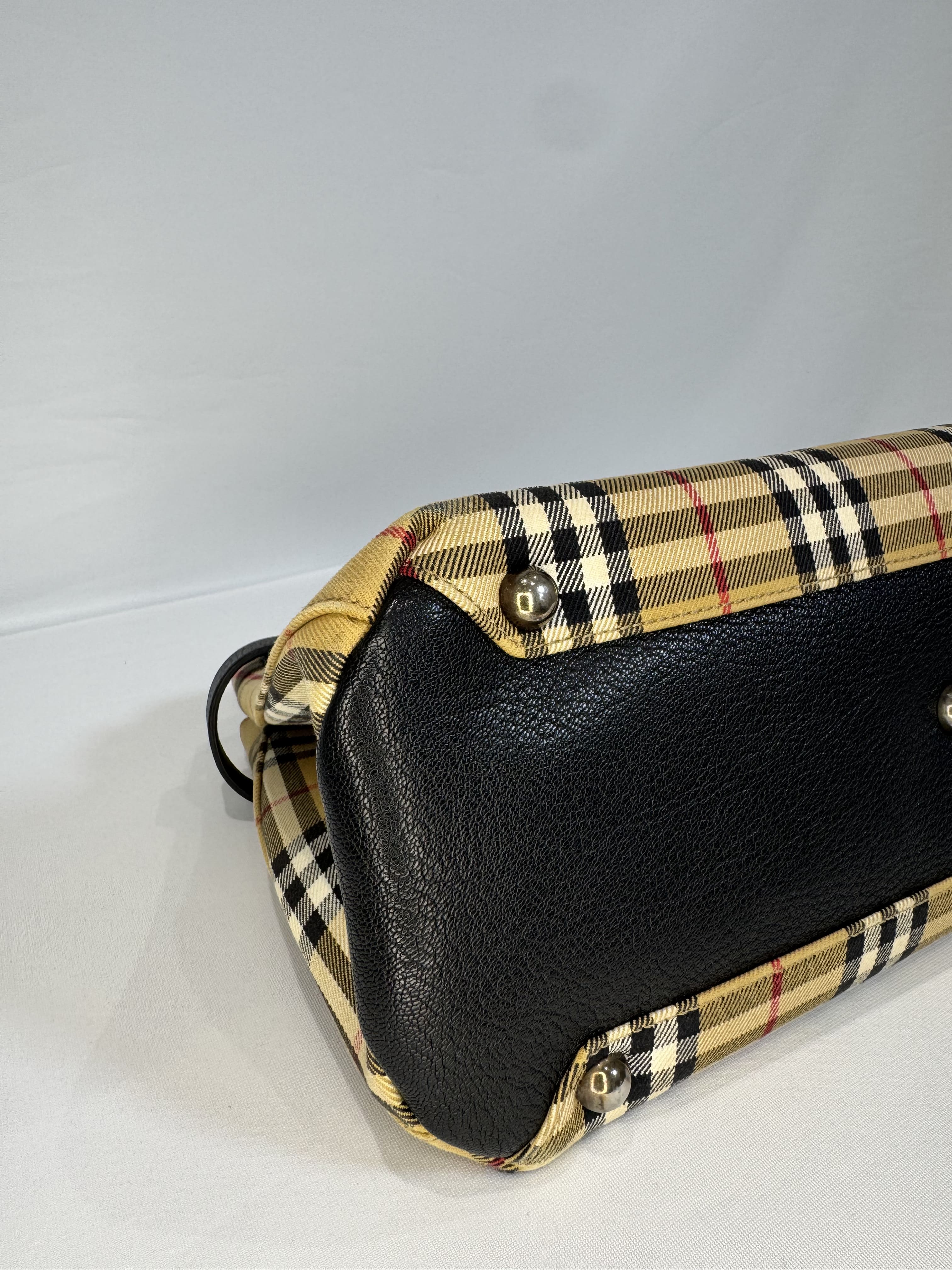 Sac à main Burberry – Toile Nova Check cuir beige