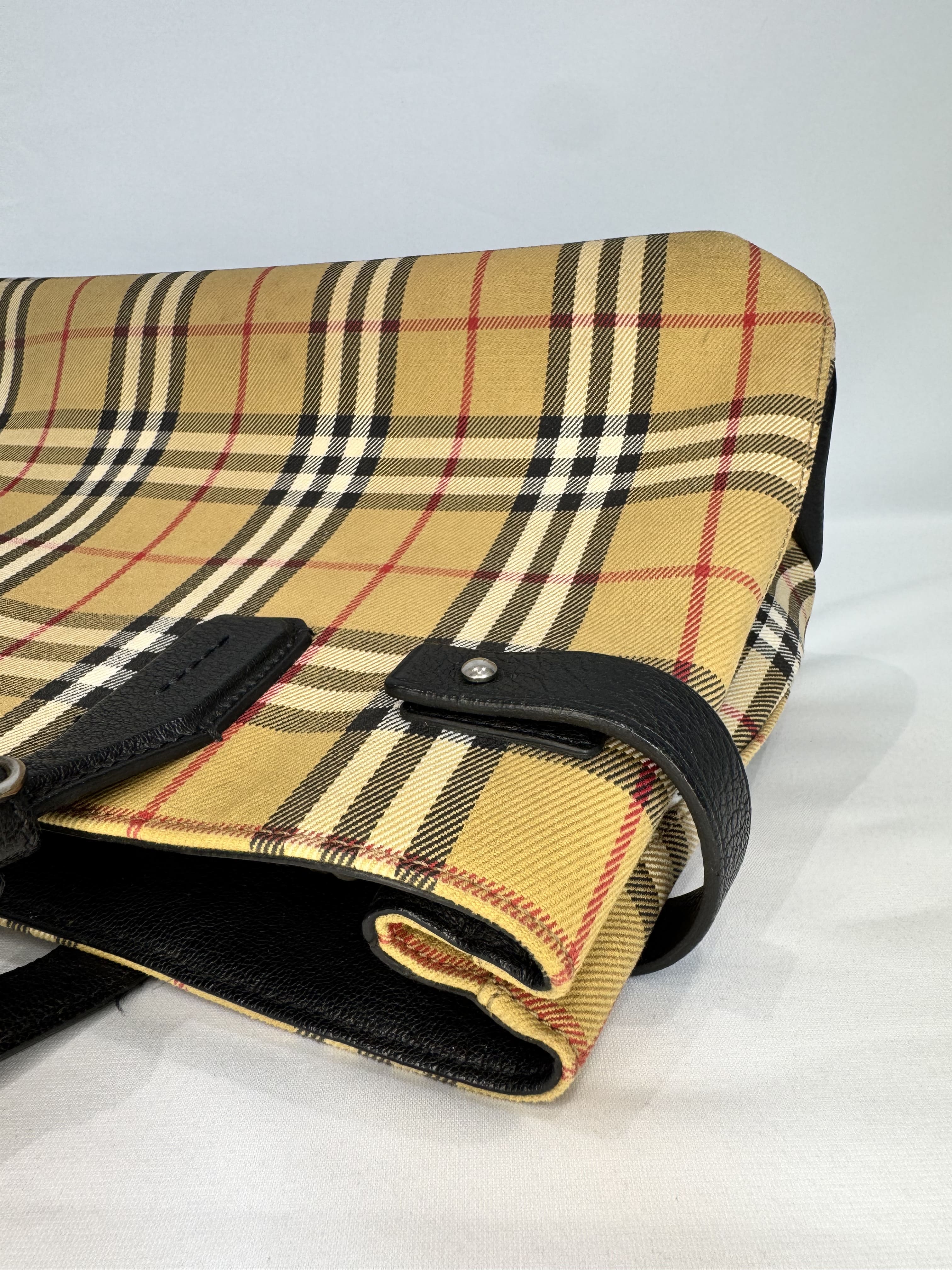 Sac à main Burberry – Toile Nova Check cuir beige
