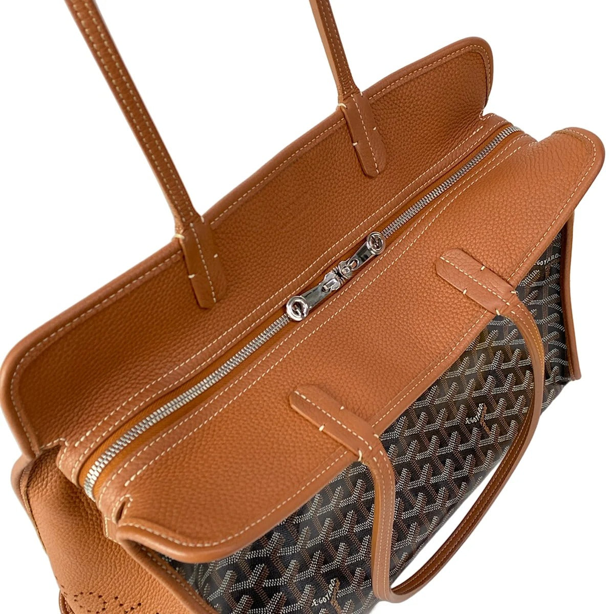 GOYARD - HARDI PM - TOILE GOYARDINE NOIRE CUIR CAMEL