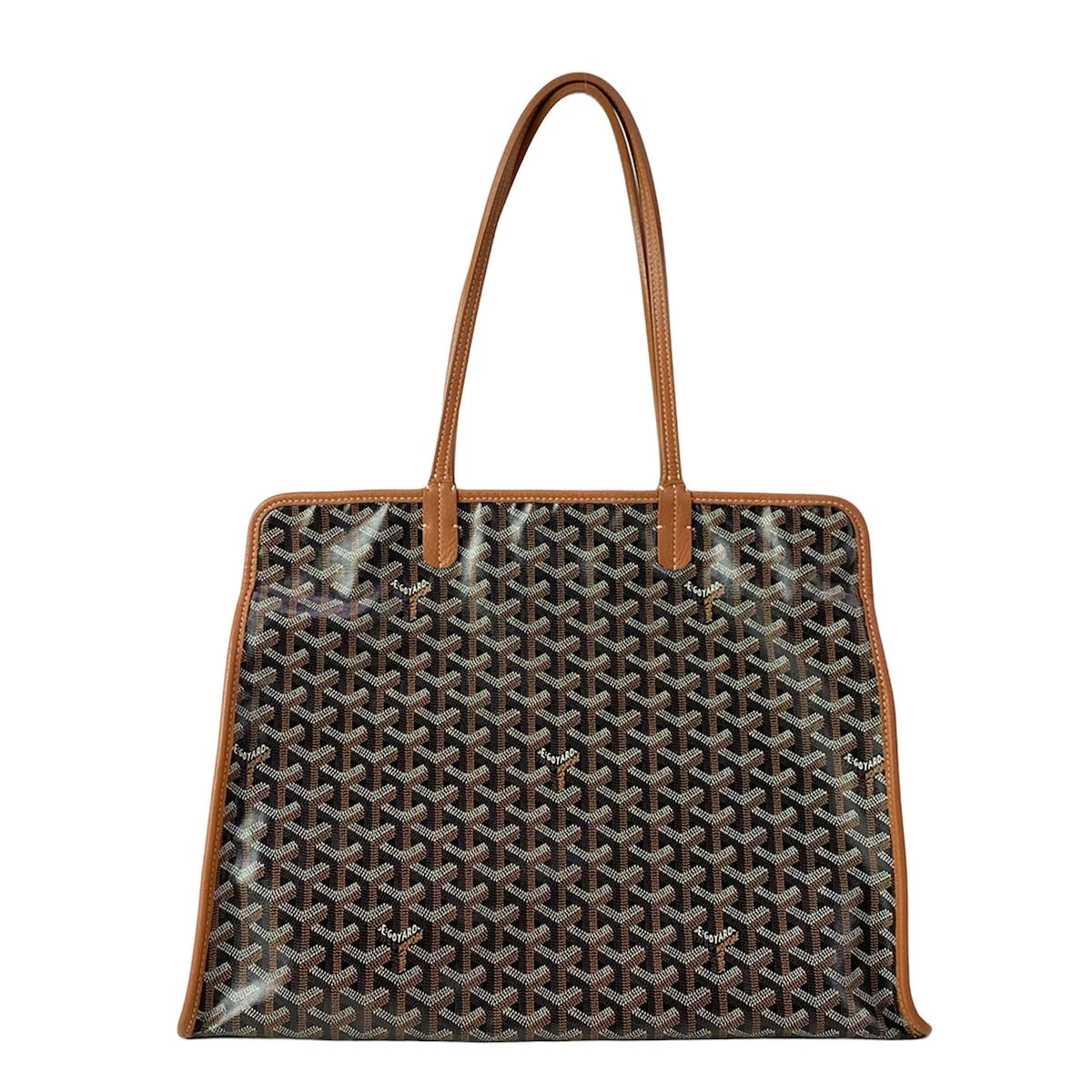 GOYARD - HARDI PM - TOILE GOYARDINE NOIRE CUIR CAMEL