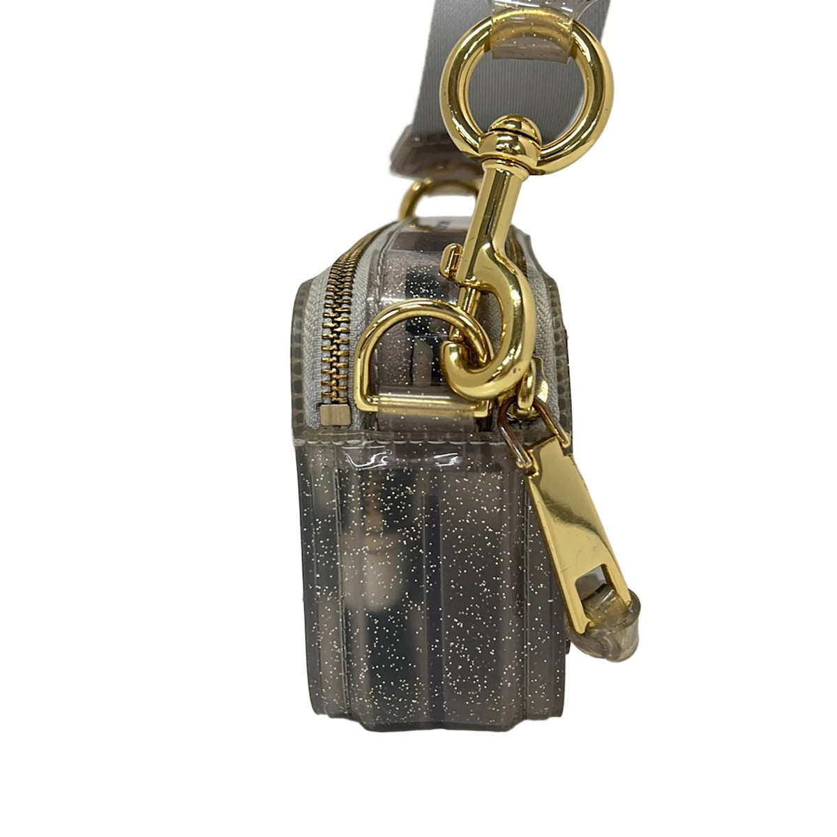 MARC JACOBS - THE JELLY SNAPSHOT - GRIS PAILLETÉ TRANSPARENT - 2 BANDOULIÈRES
