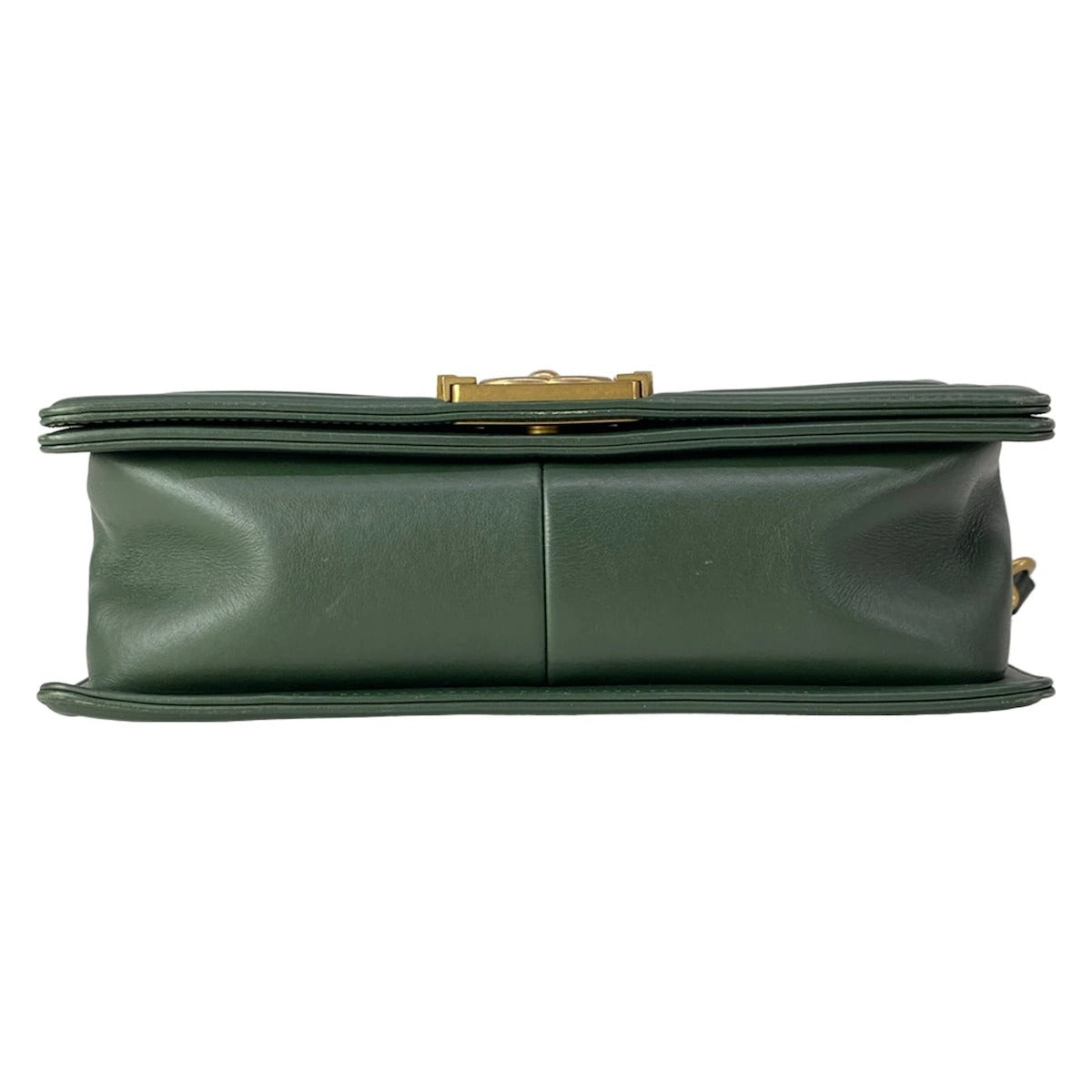 CHANEL - BOY MEDIUM - CUIR AGNEAU MATELASSÉ VERT SAPIN