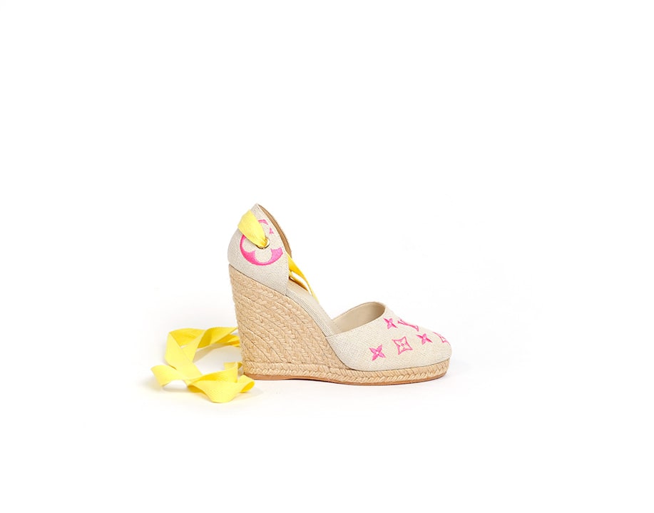 Espadrilles à talons Rose Pop Louis Vuitton