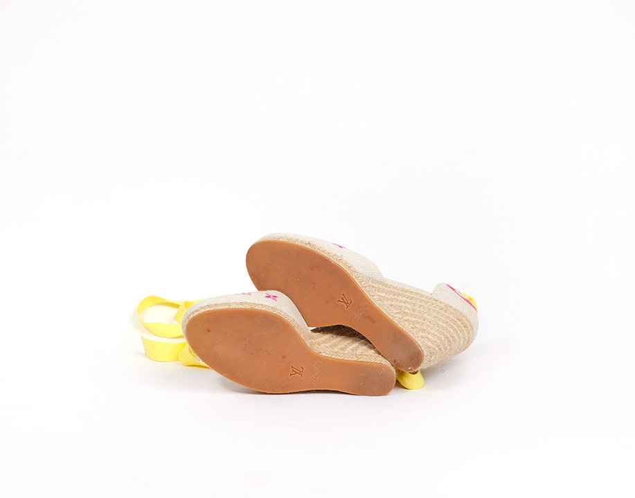 Espadrilles à talons Rose Pop Louis Vuitton