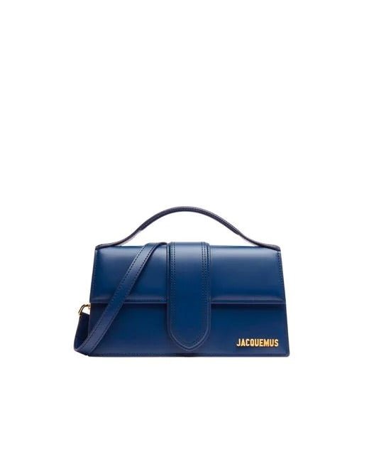 SAC JACQUEMUS LE GRAND BAMBINO - CUIR BLEU MARINE - La Belle Boutique