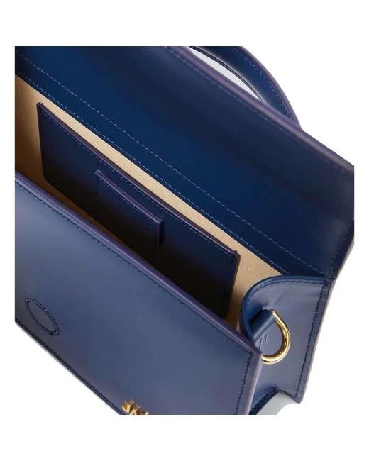 SAC JACQUEMUS LE GRAND BAMBINO - CUIR BLEU MARINE - La Belle Boutique