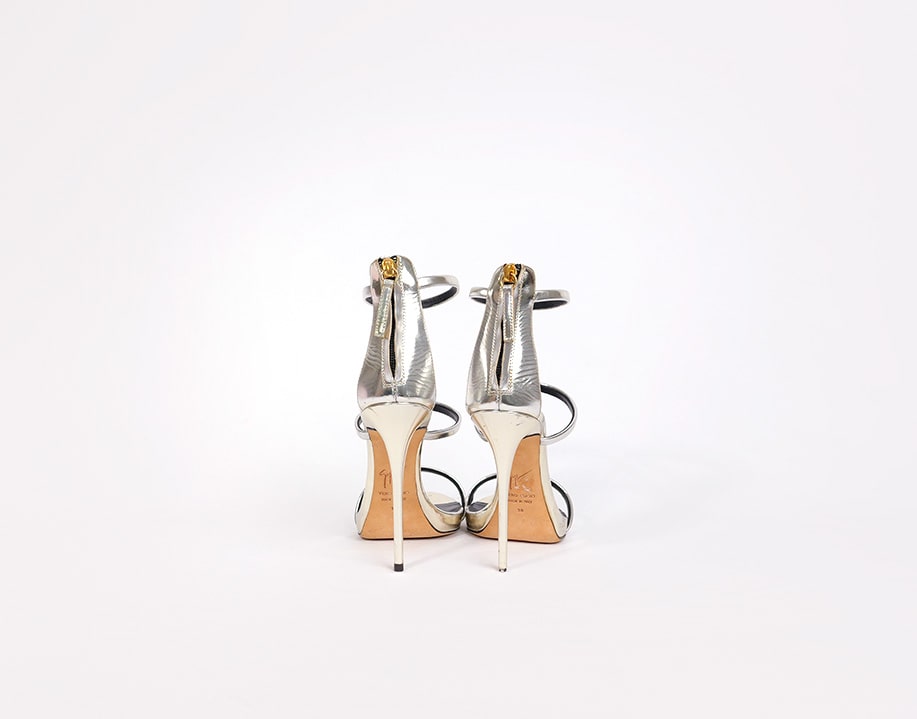 Sandales Harmony argent Giuseppe Zanotti