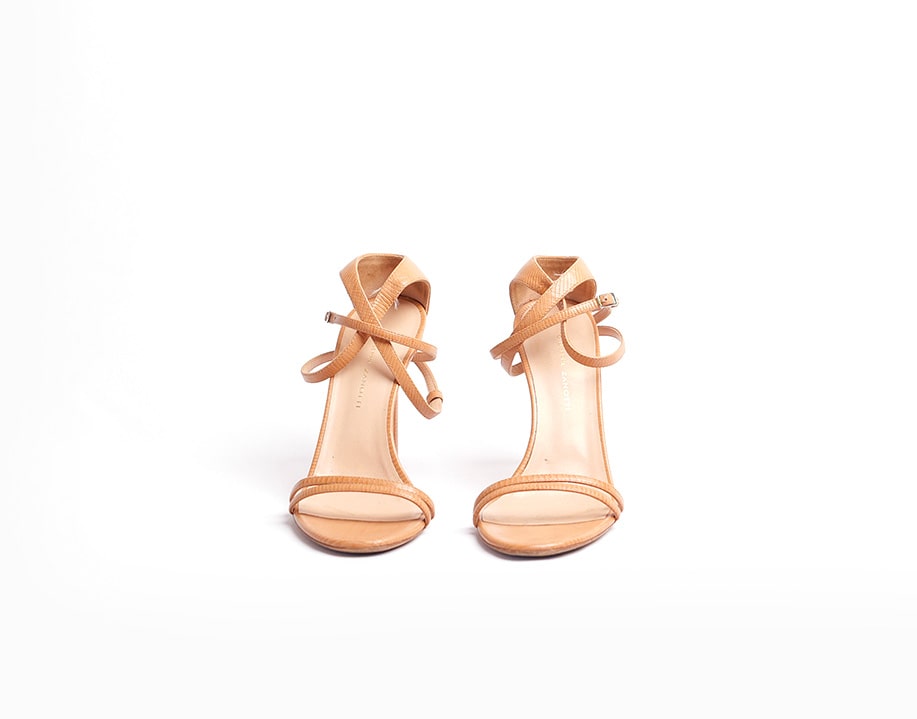 Nu-pieds Catia cuir beige Giuseppe Zanotti