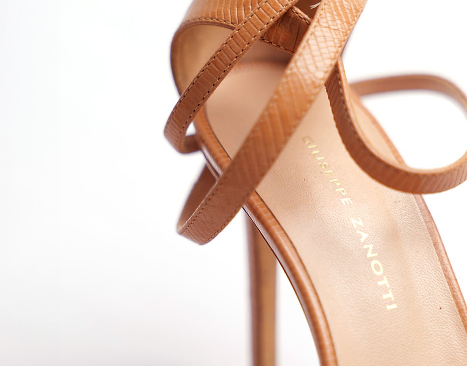 Nu-pieds Catia cuir beige Giuseppe Zanotti