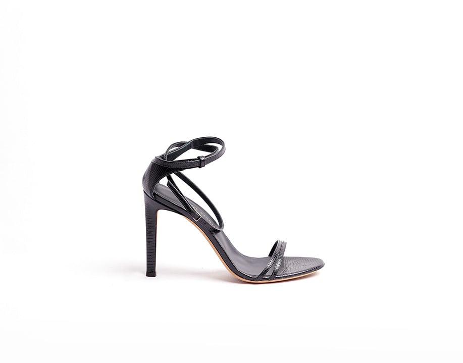 Nu-pieds Catia cuir noir Giuseppe Zanotti