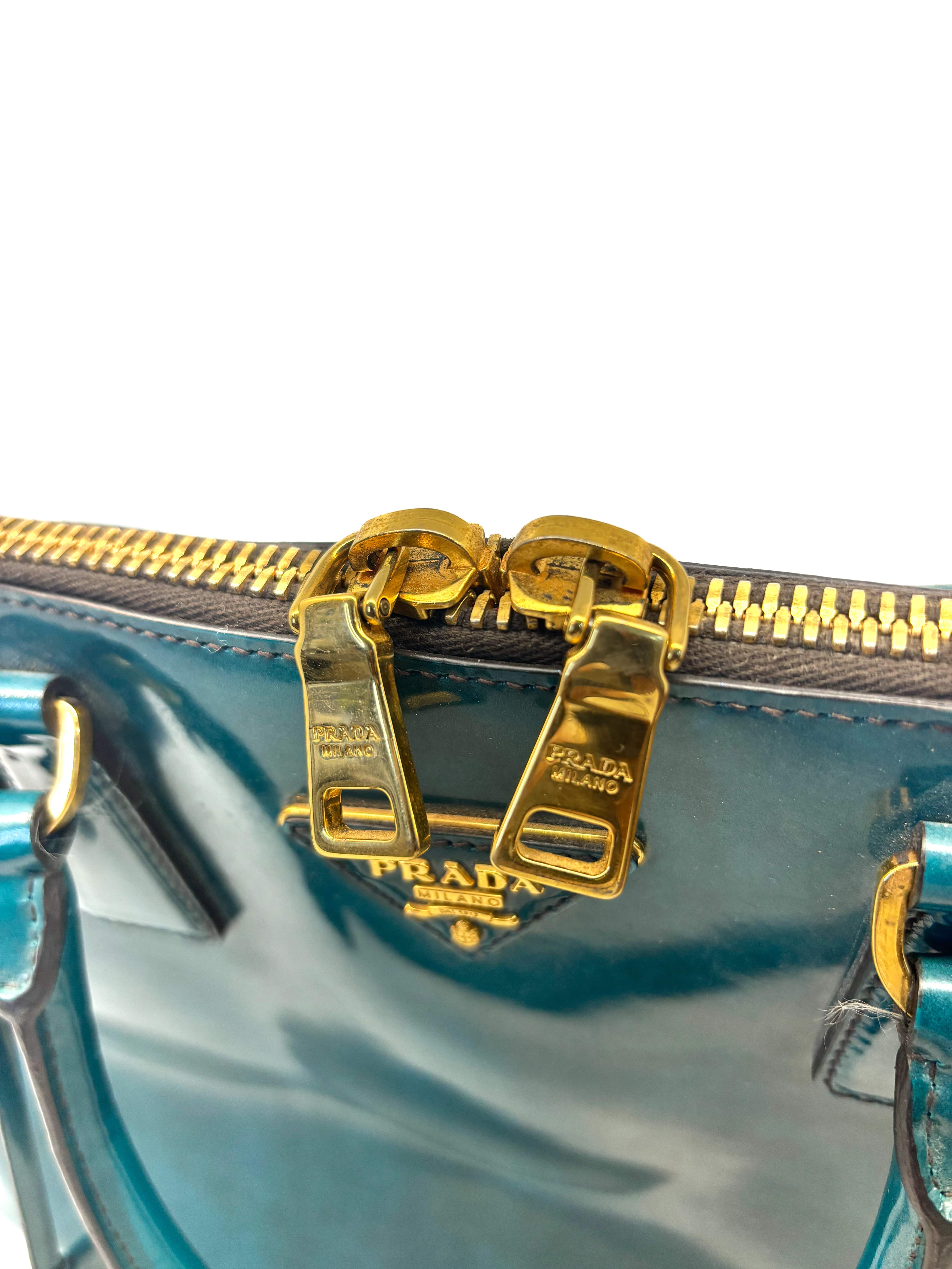 Sac à main Prada Promenade en cuir vernis
