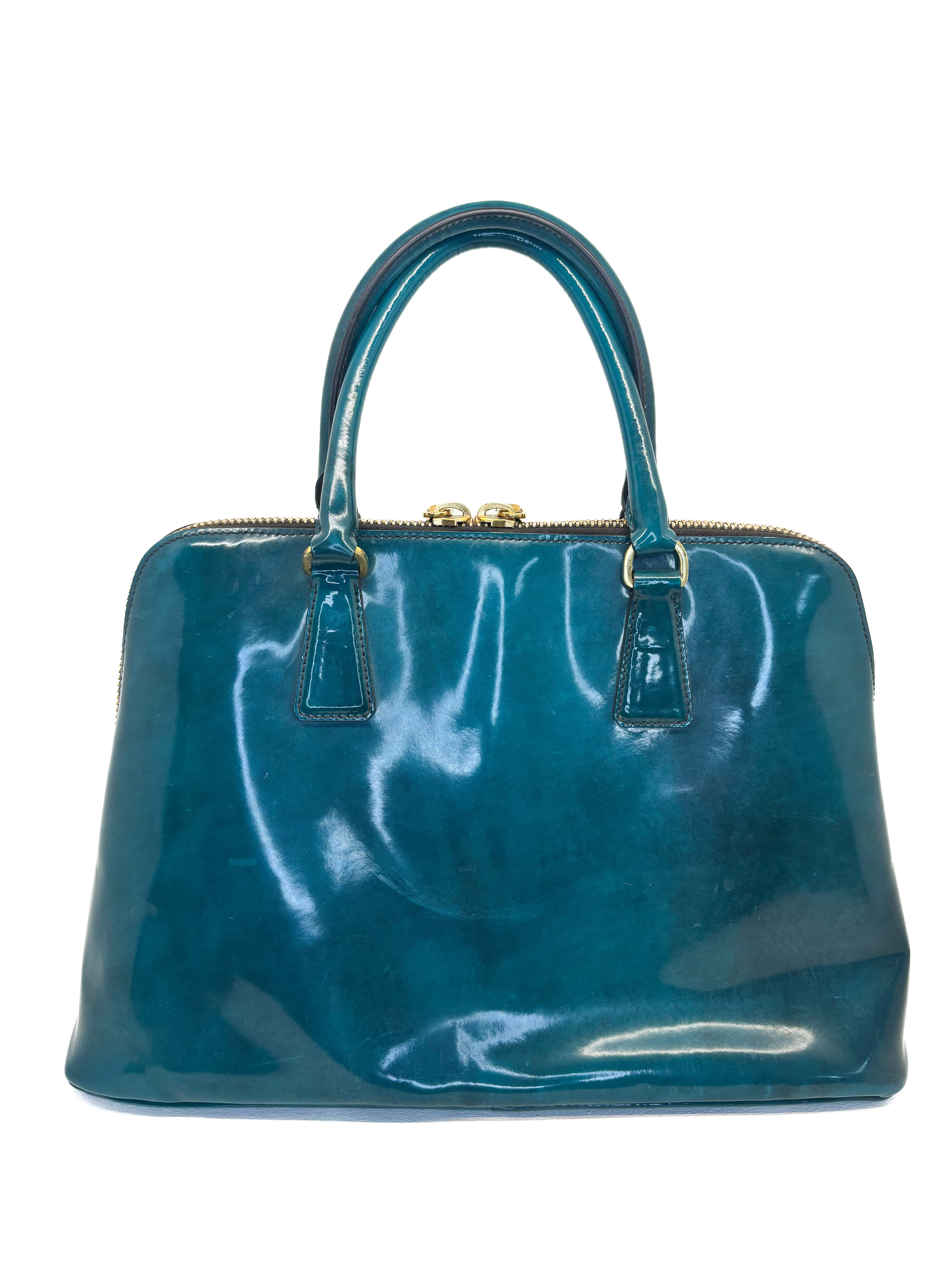 Sac à main Prada Promenade en cuir vernis