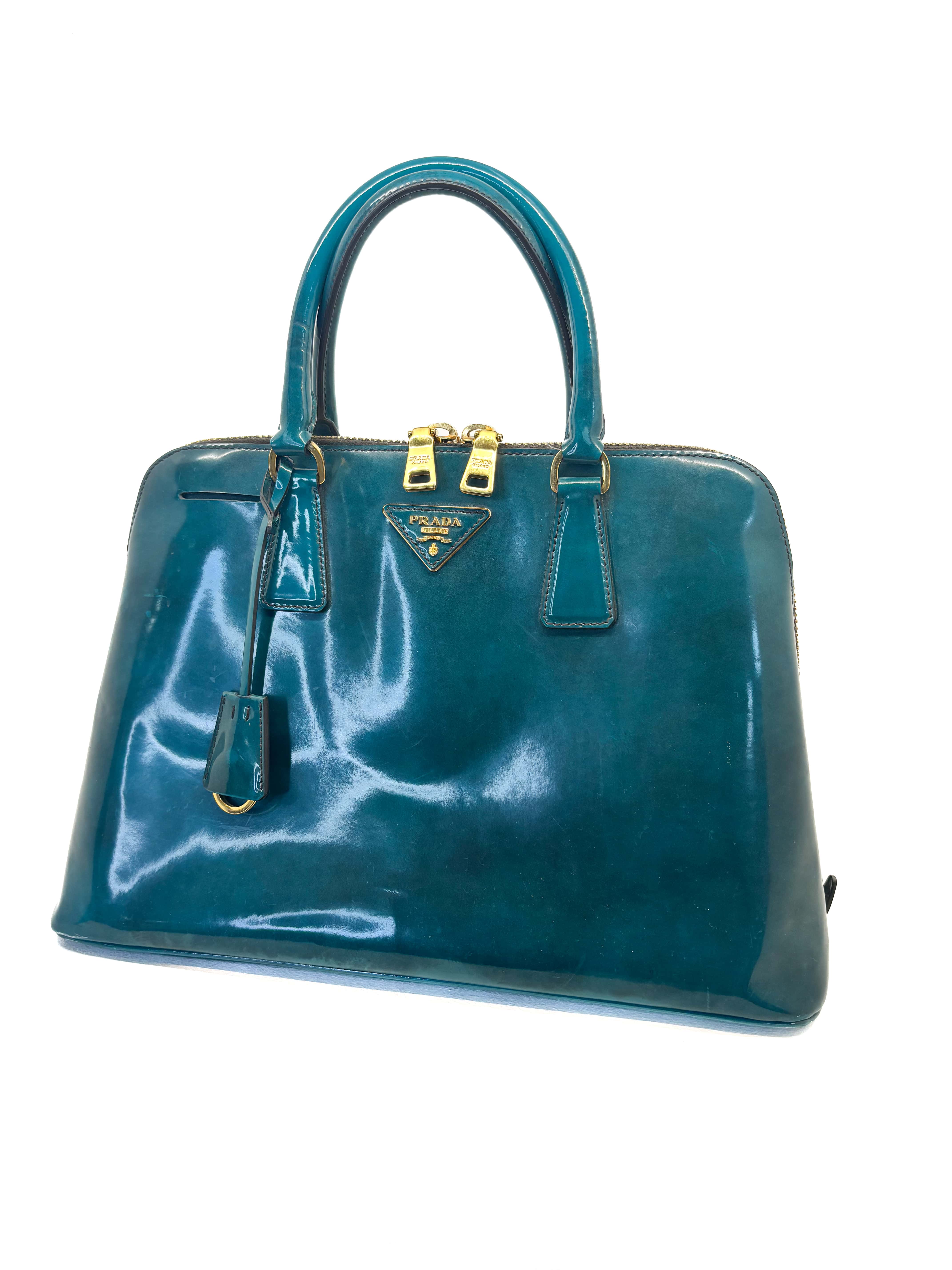 Sac à main Prada Promenade en cuir vernis