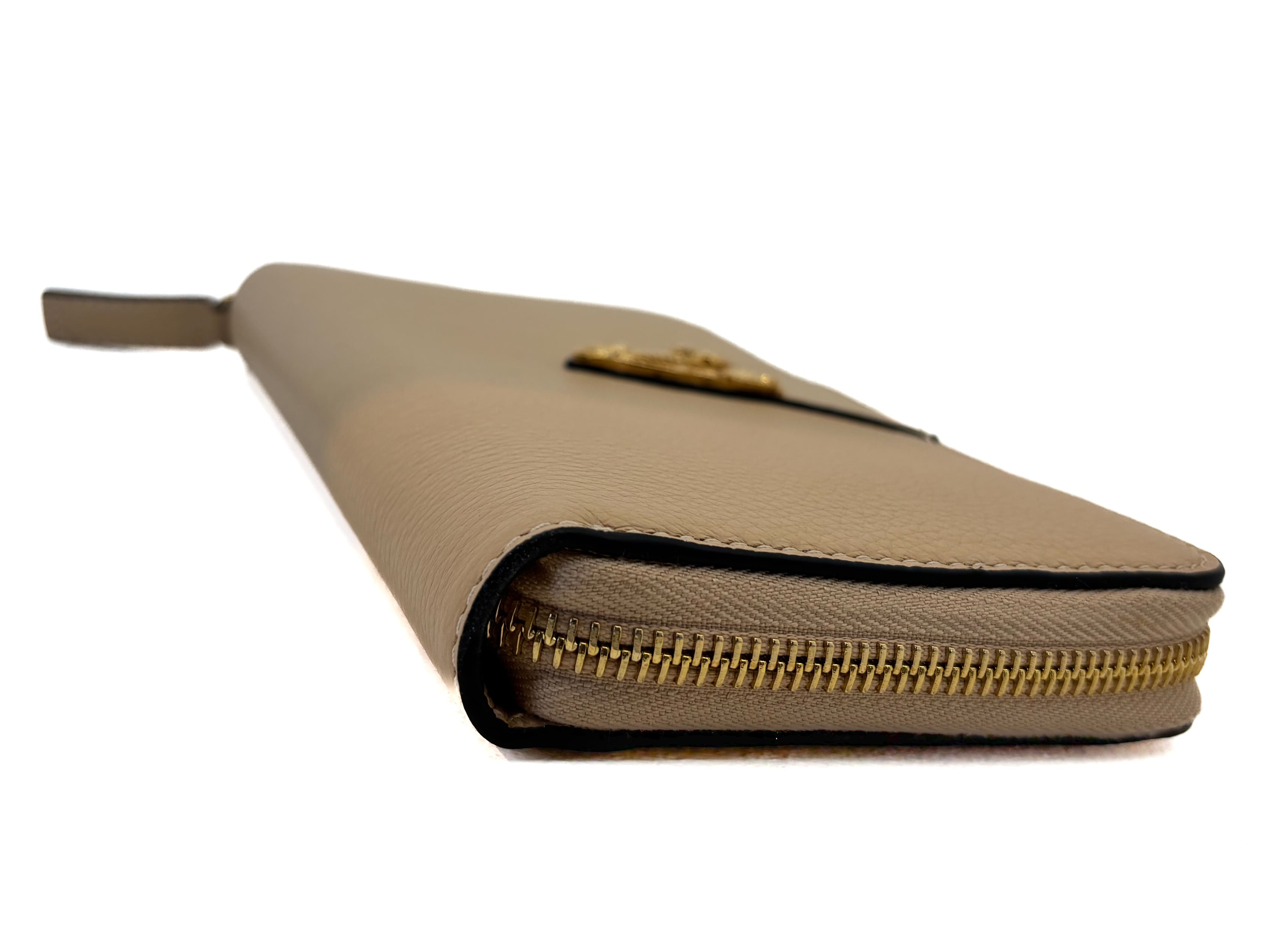Portefeuille Versace Virtus cuir beige