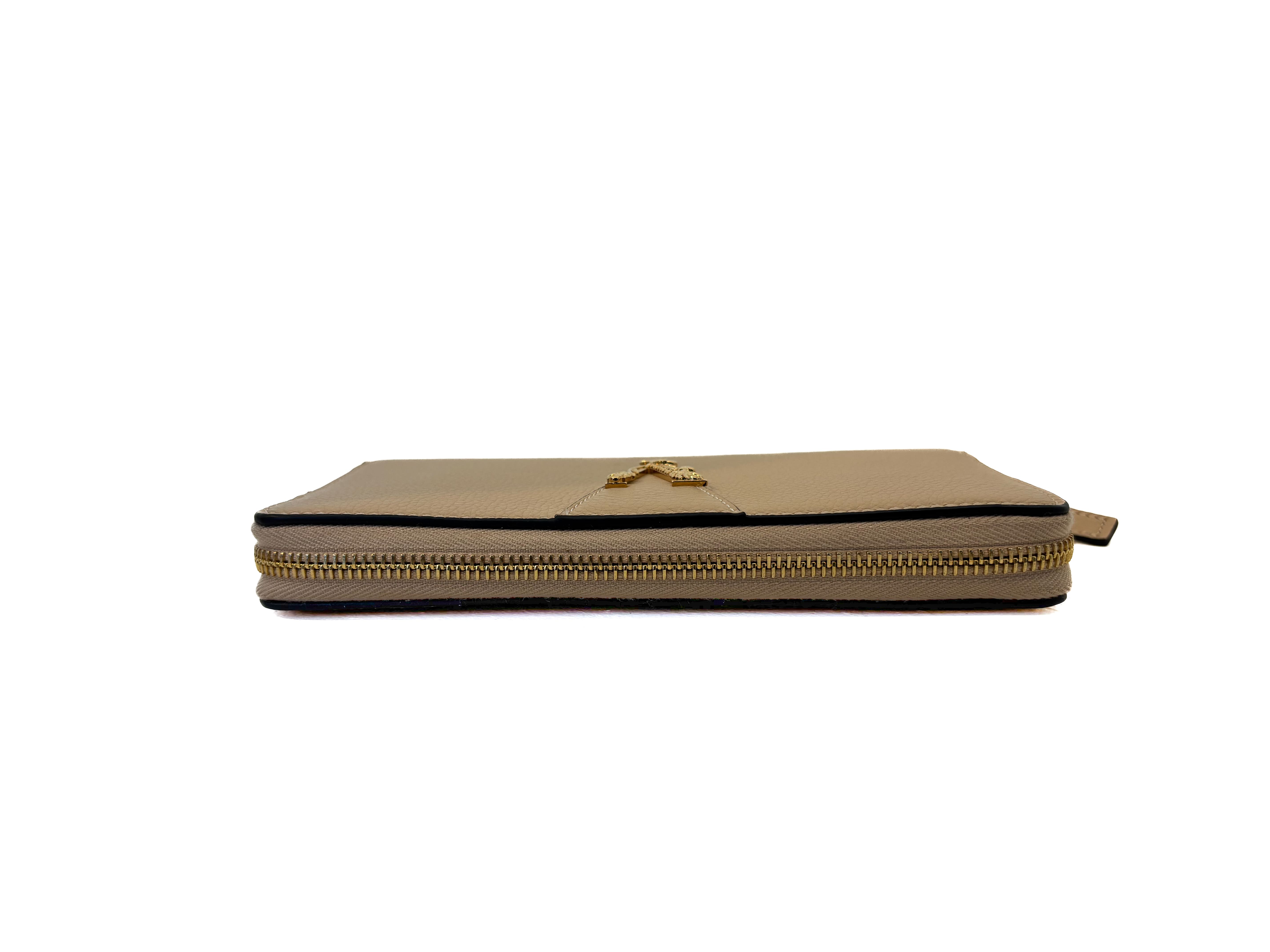 Portefeuille Versace Virtus cuir beige