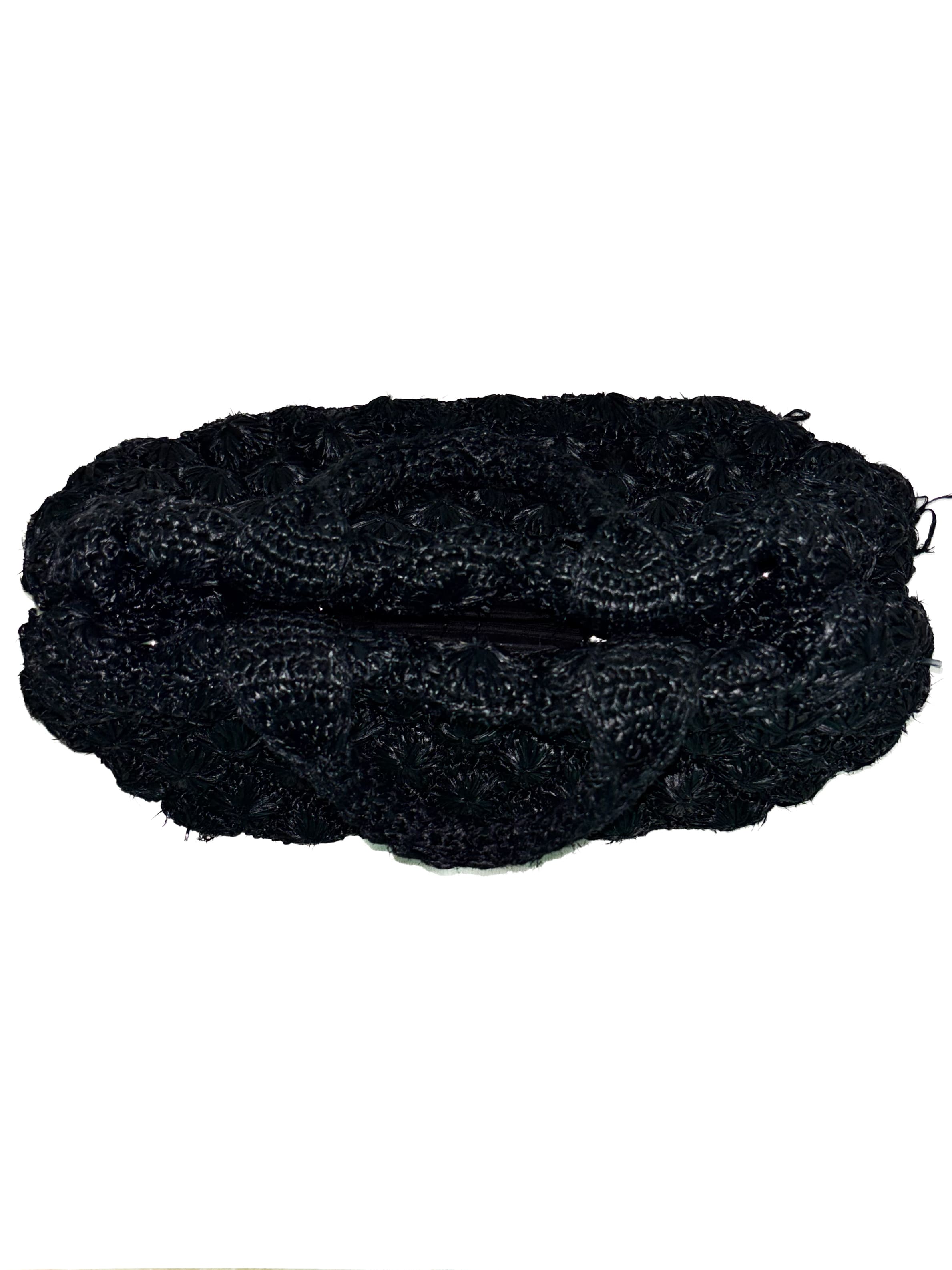 Sac à main Raphia noir Prada