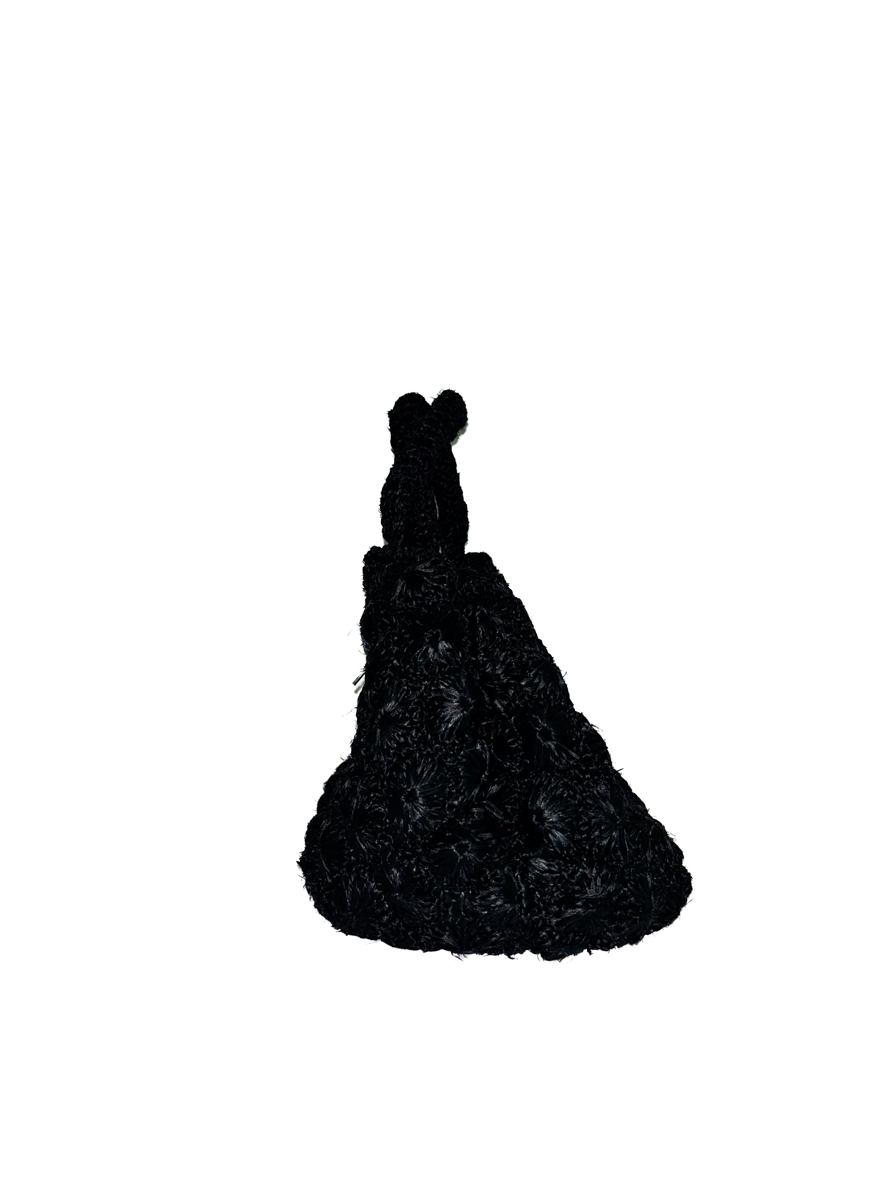 Sac à main Raphia noir Prada