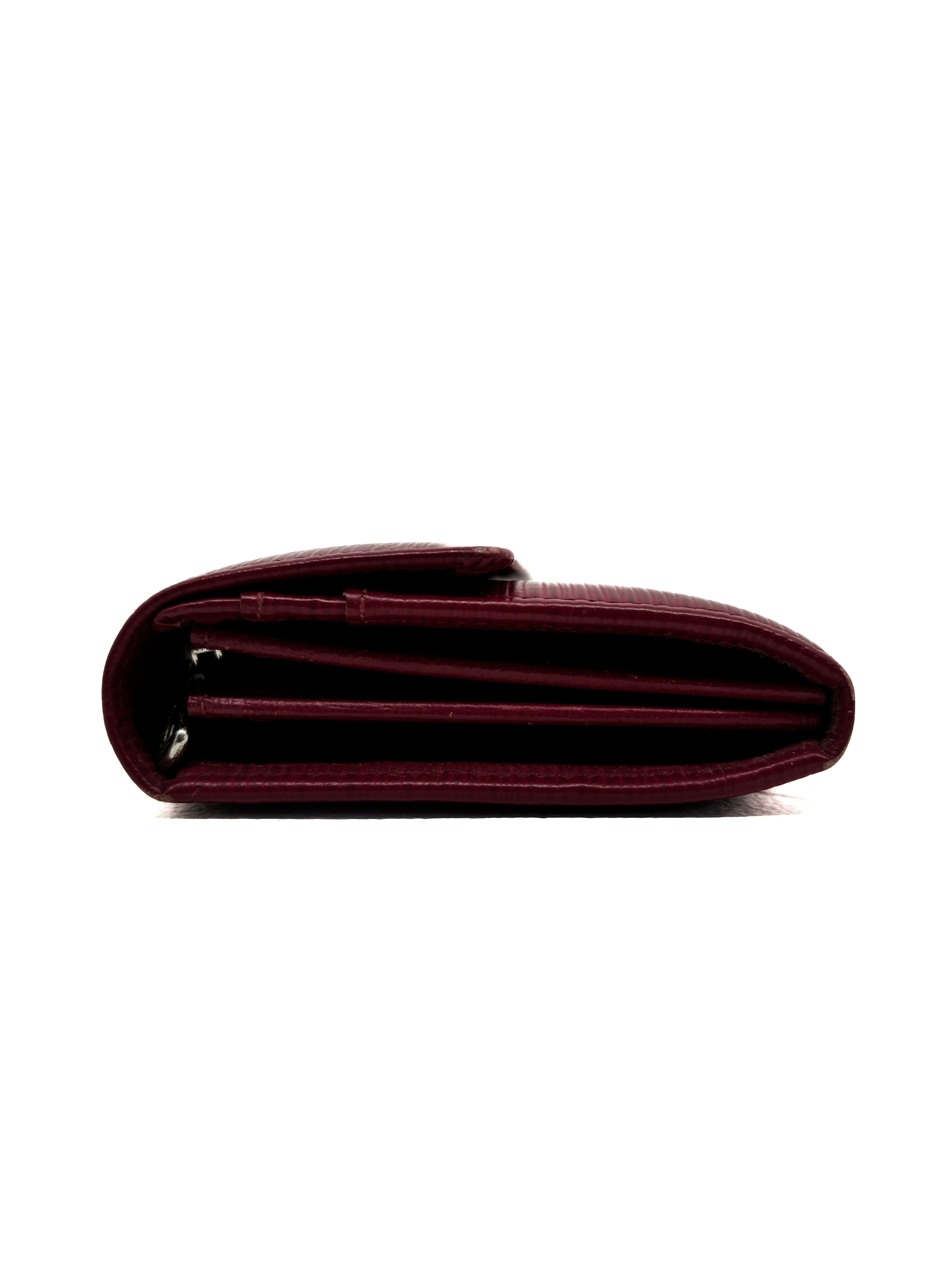 Portefeuille Sarah en cuir épi fushia Louis Vuitton