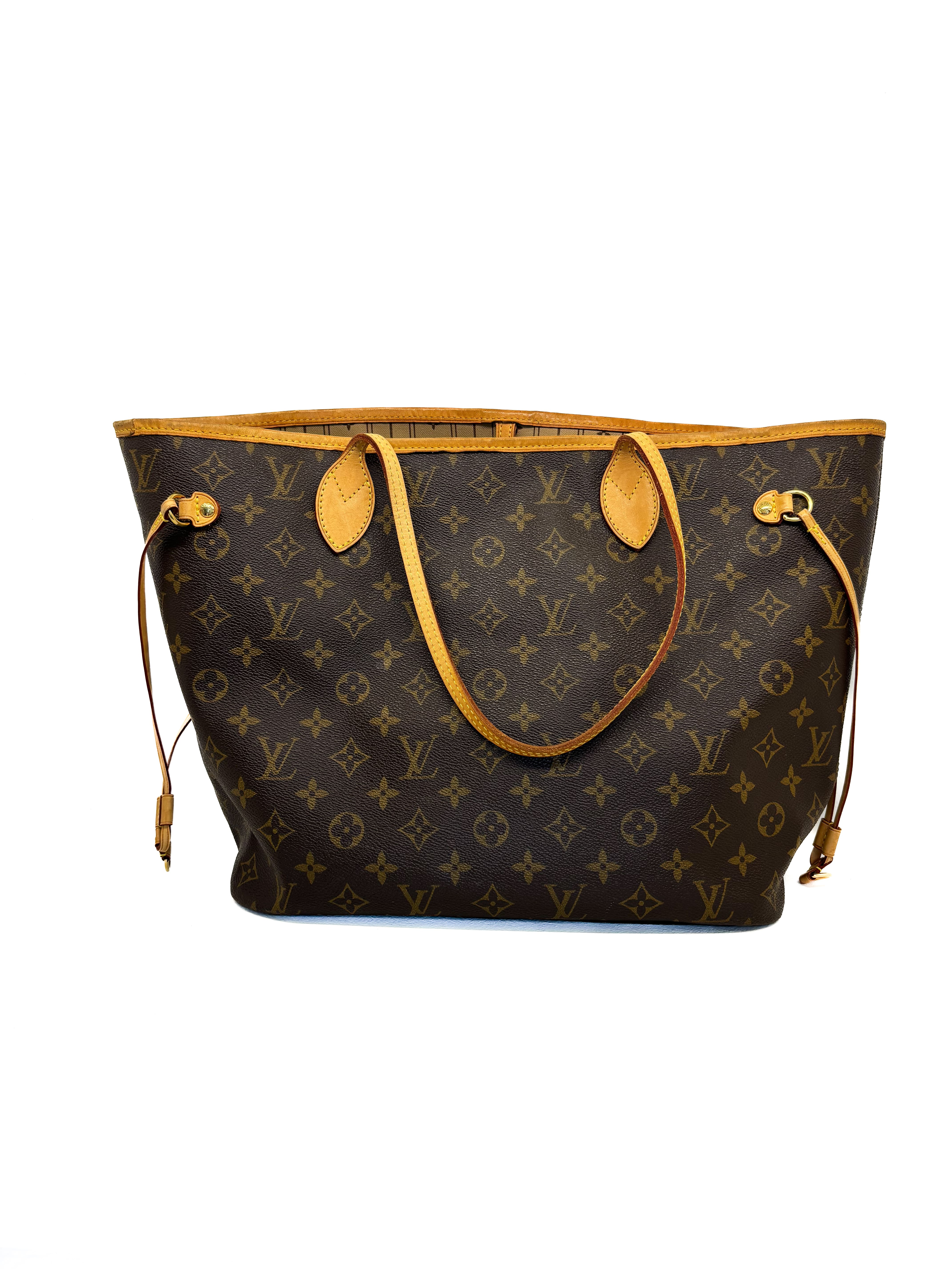 Sac à main Neverfull MM monogramme intérieur beige