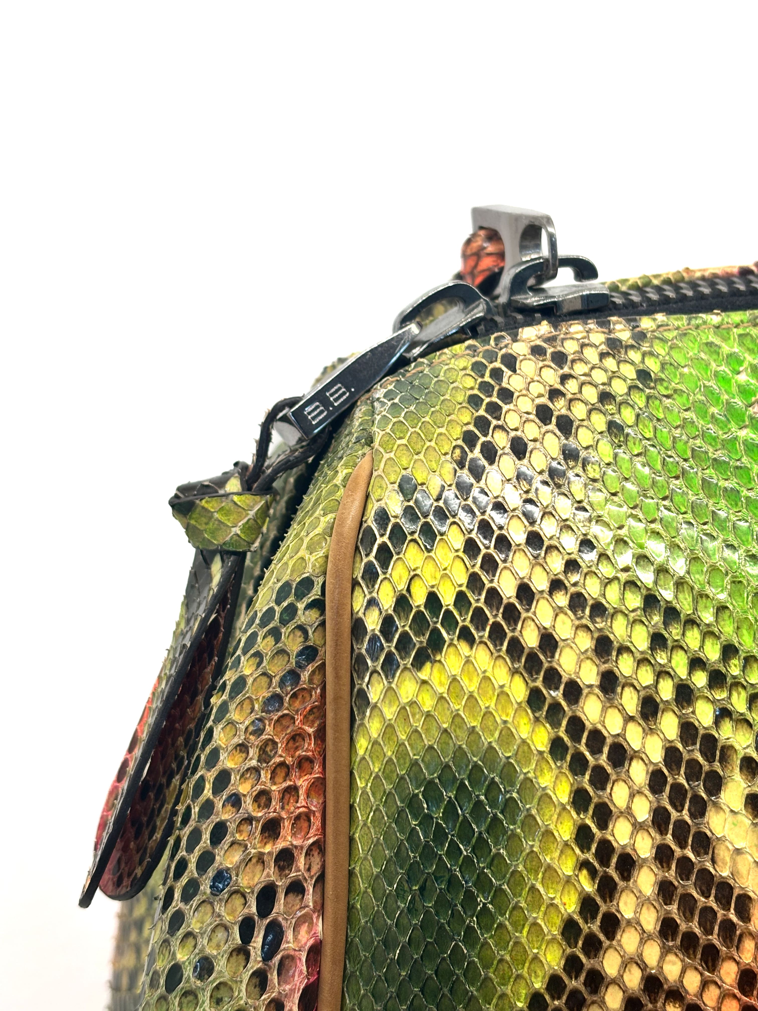 Sac à main Dude Barbara Bui en python multicolore