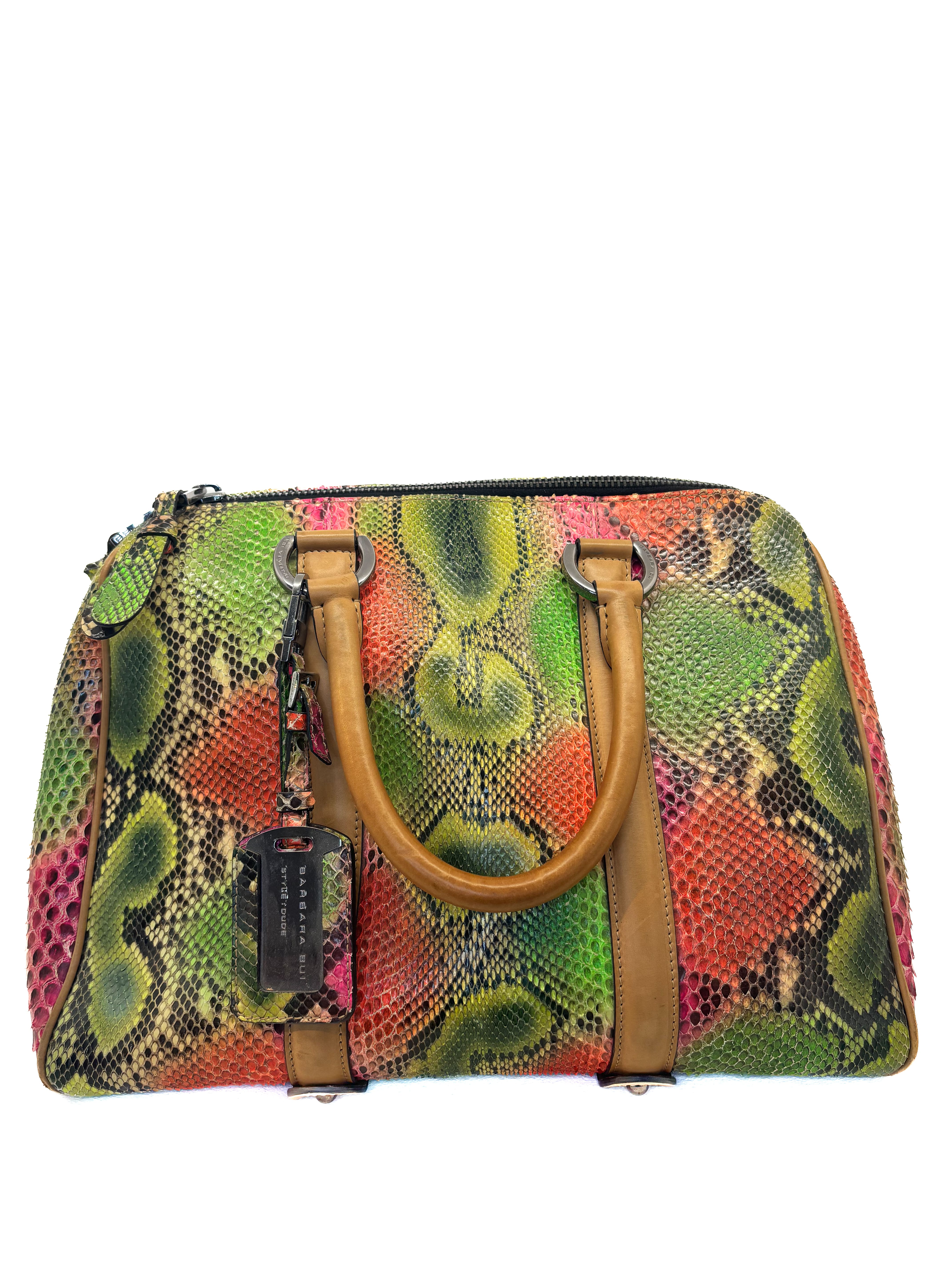 Sac à main Dude Barbara Bui en python multicolore