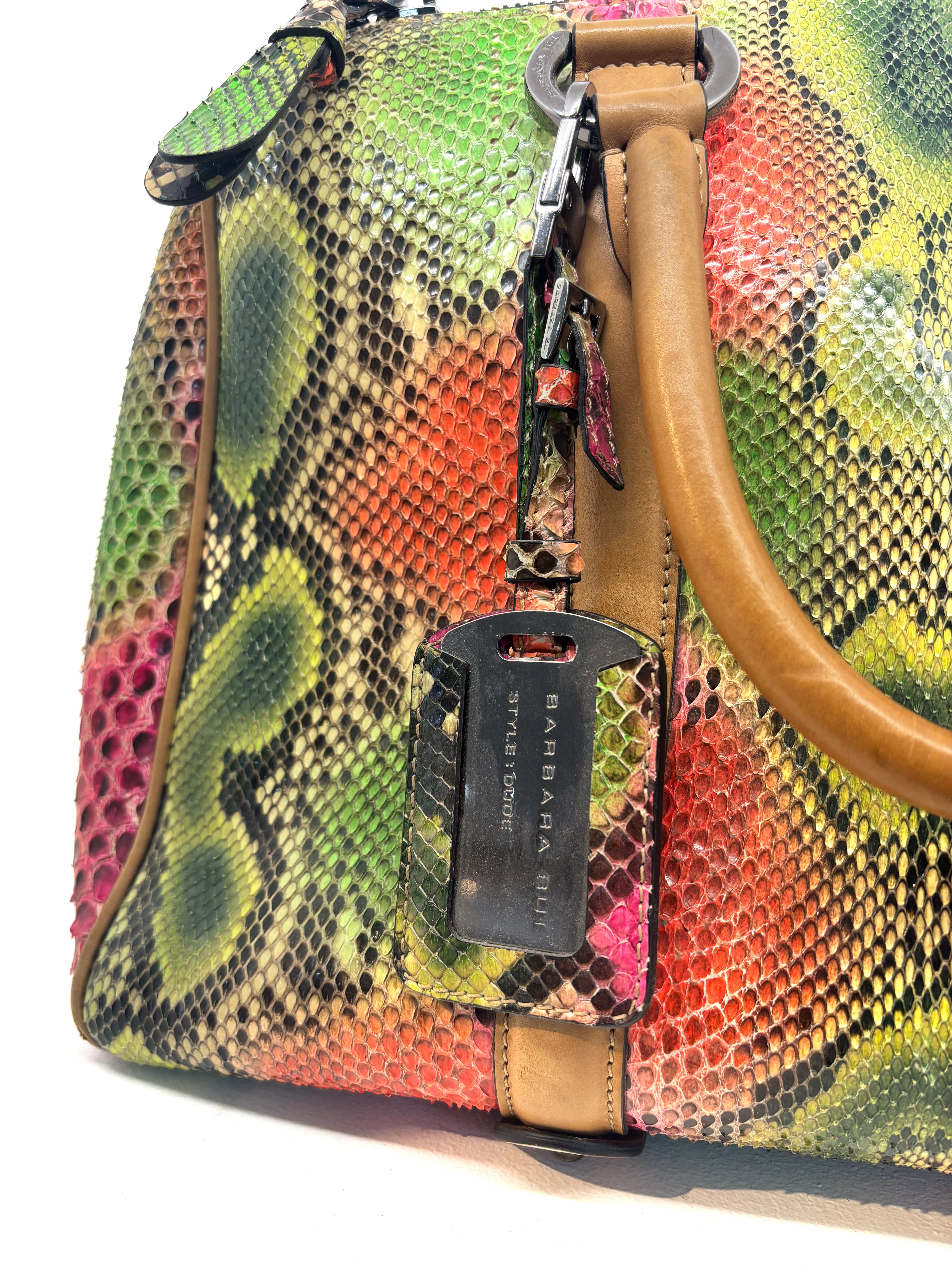 Sac à main Dude Barbara Bui en python multicolore