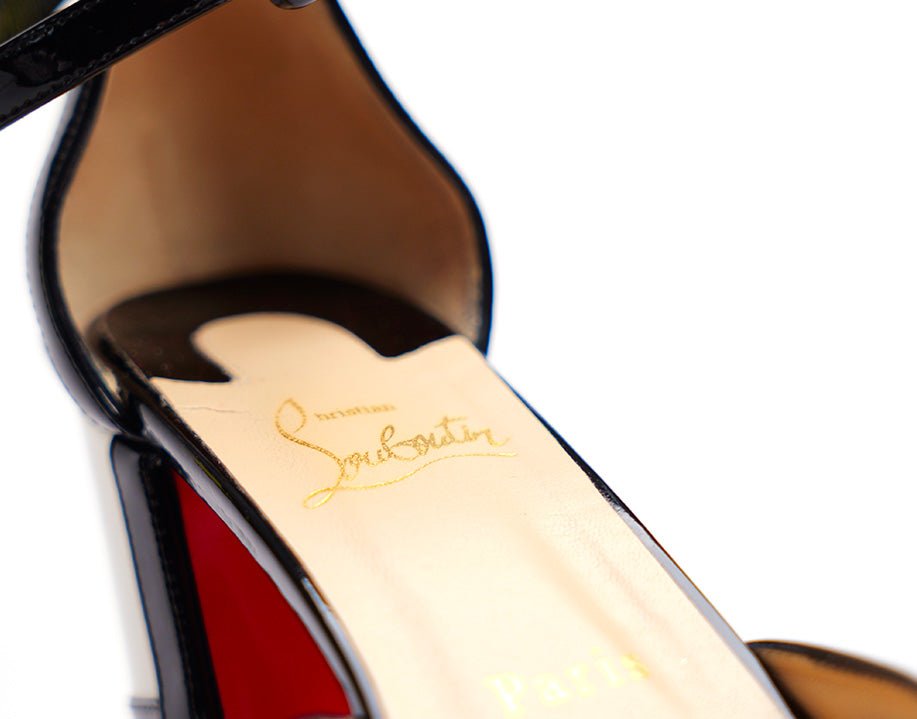 Christian Louboutin sandales Mondiri 100 en cuir verni multicolore - T 39,5 - La Belle Boutique