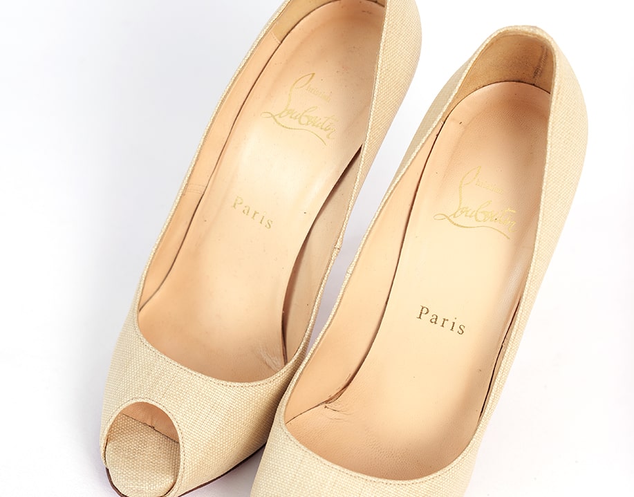 Escarpins open toe effet tissé Louboutin