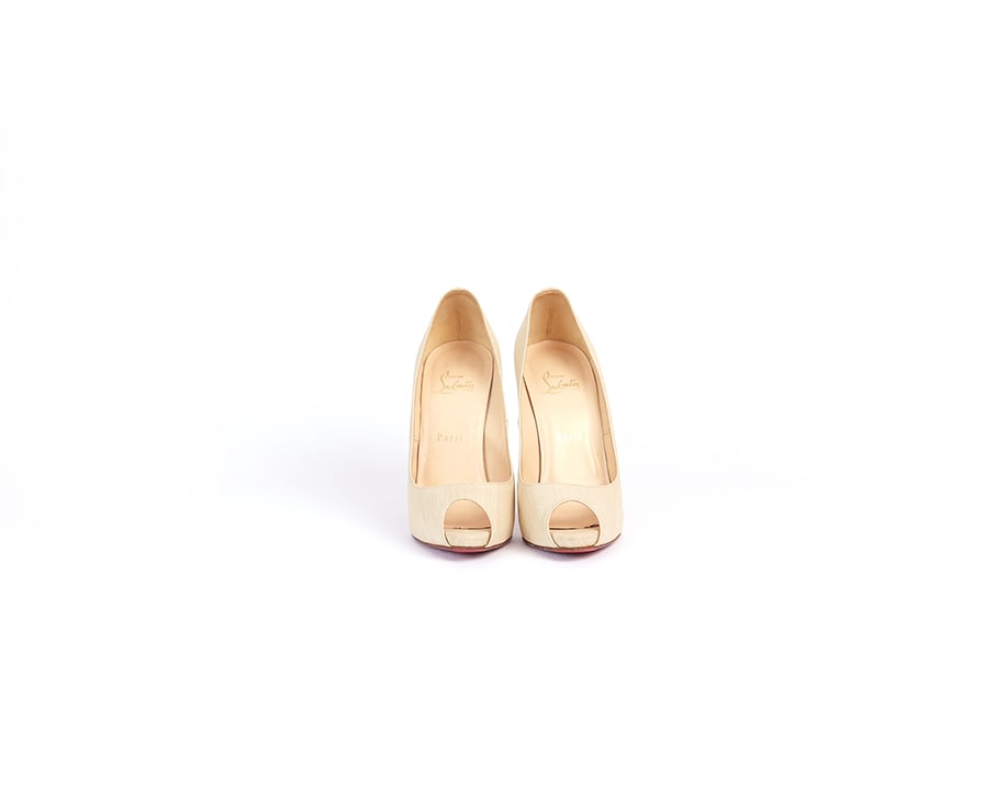 Escarpins open toe effet tissé Louboutin