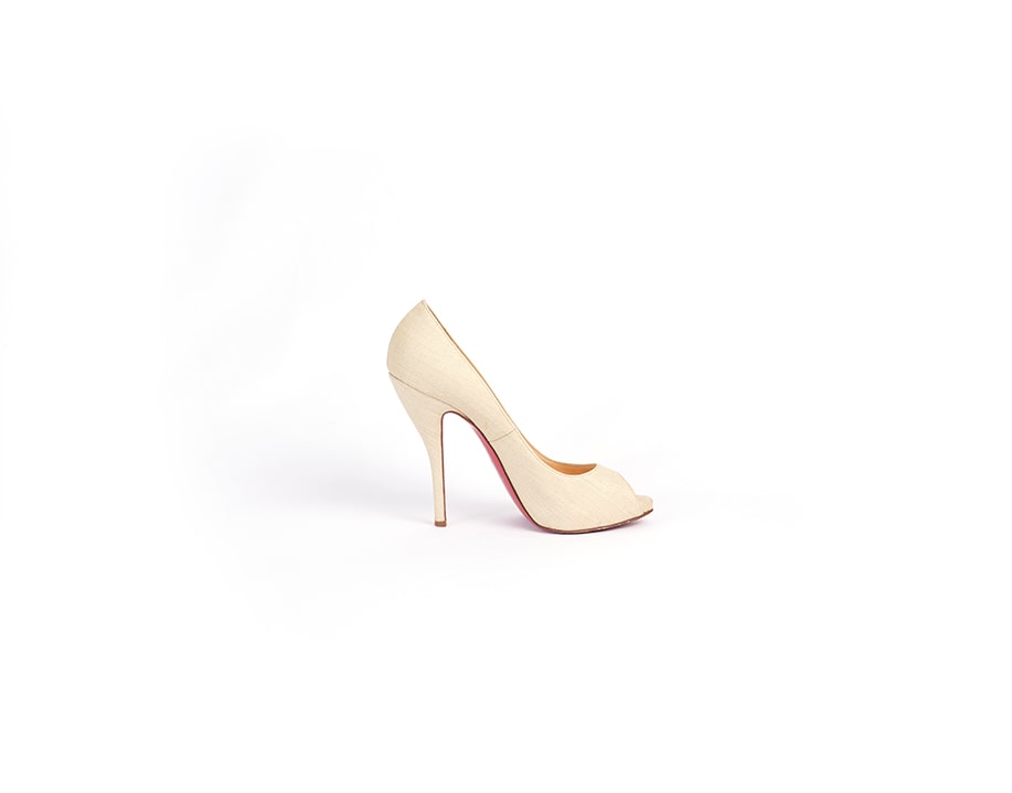 Escarpins open toe effet tissé Louboutin