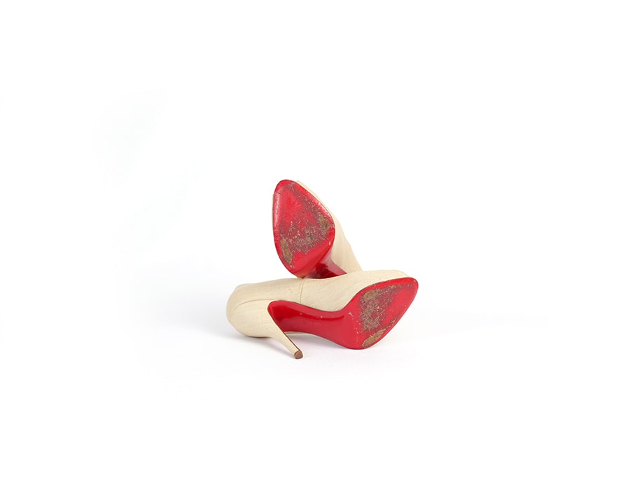 Escarpins open toe effet tissé Louboutin