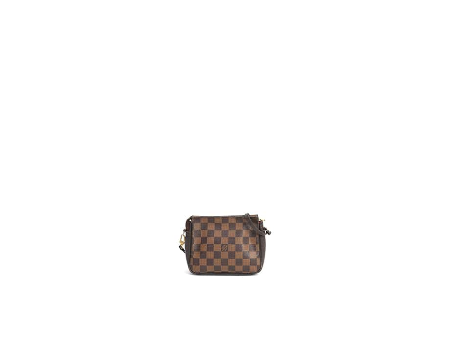Mini sac Louis Vuitton damier ébène trousse Make up