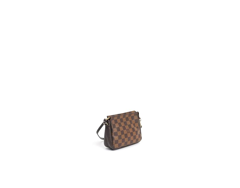 Mini sac Louis Vuitton damier ébène trousse Make up