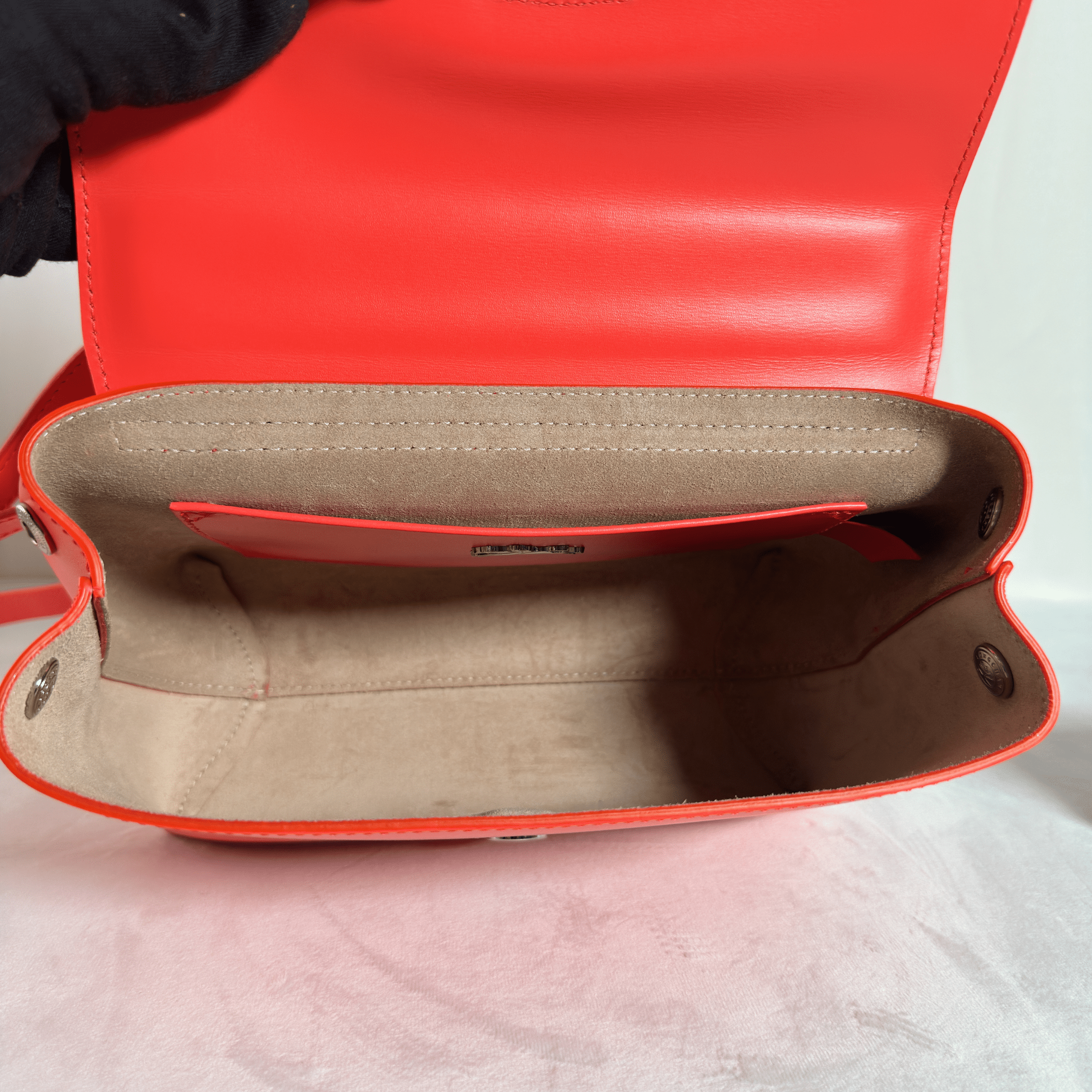 SAC LONGCHAMP LE ROSEAU BOX - CUIR LISSE COQUELICOT - La Belle Boutique