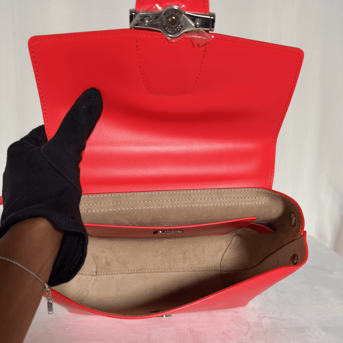 LONGCHAMP - ROSEAU BOX S - CUIR LISSE COQUELICOT
