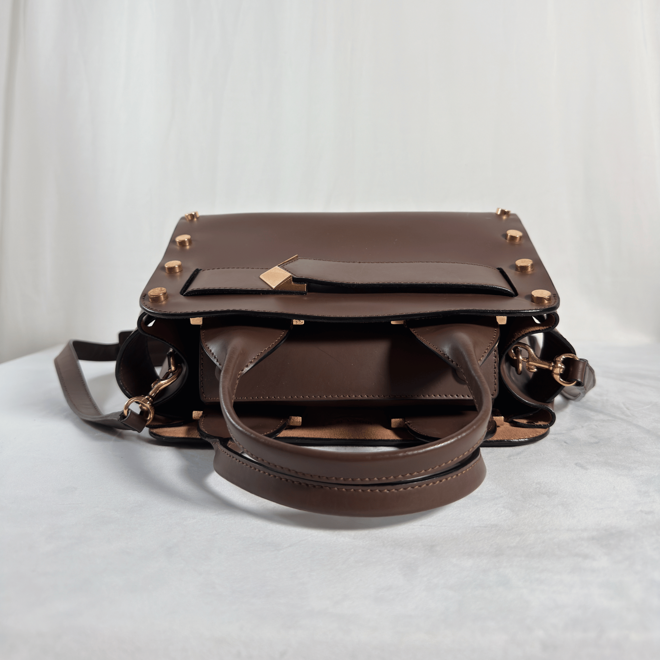 SAC BANDOULIERE JIMMY CHOO - CUIR LISSE MARRON