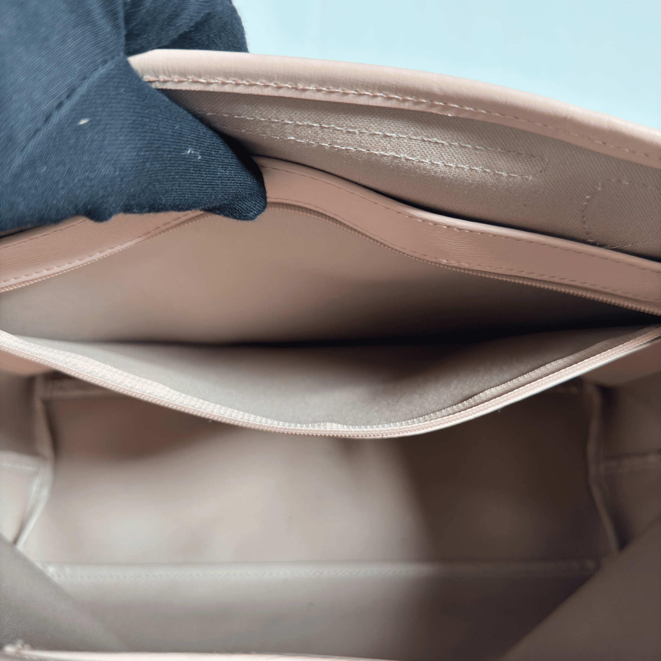 SAC CABAS LONGCHAMP LE PLIAGE CUIR - ROSE POUDRE - La Belle Boutique