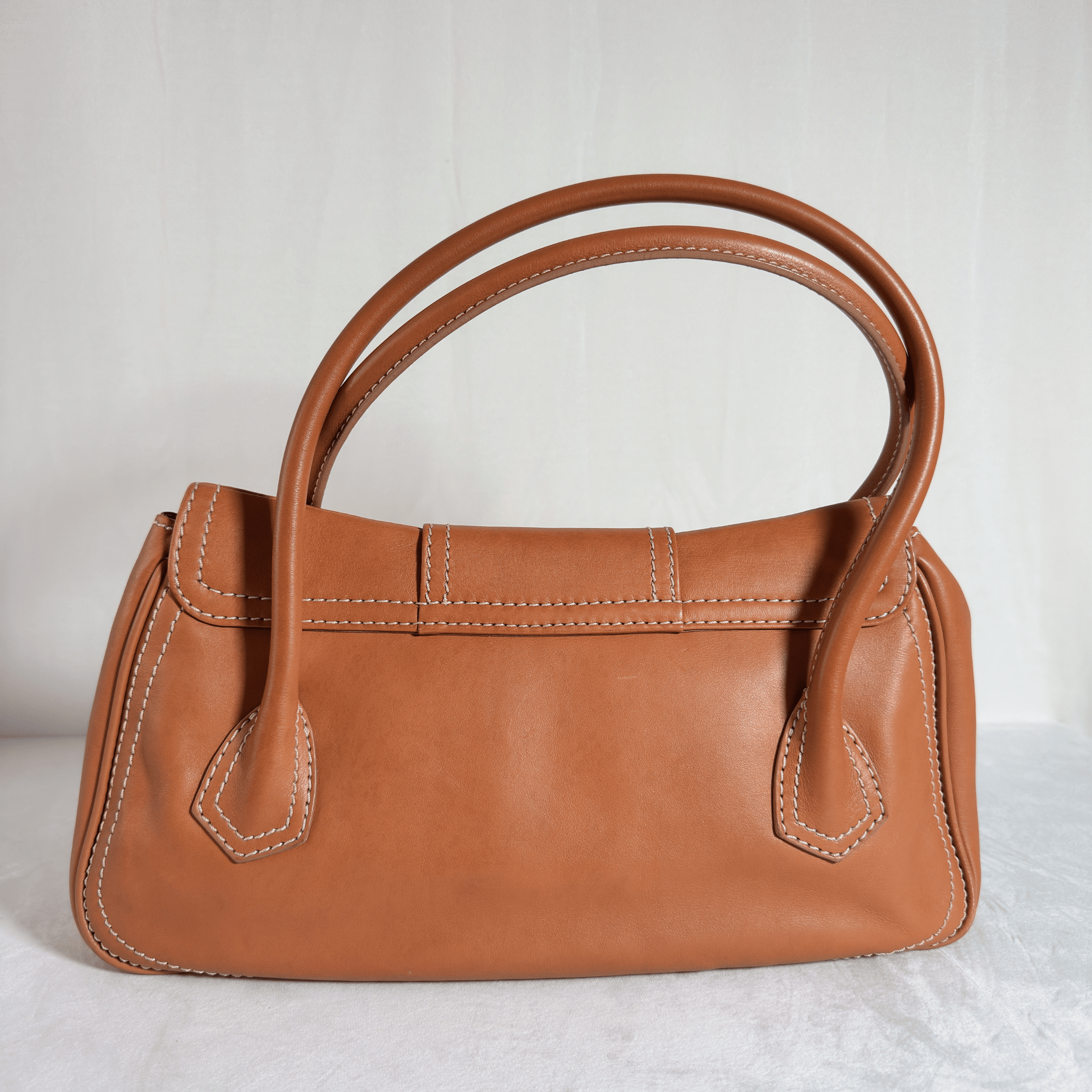 SAC CELINE BOOGIE BAG - CUIR LISSE CAMEL - VINTAGE - La Belle Boutique