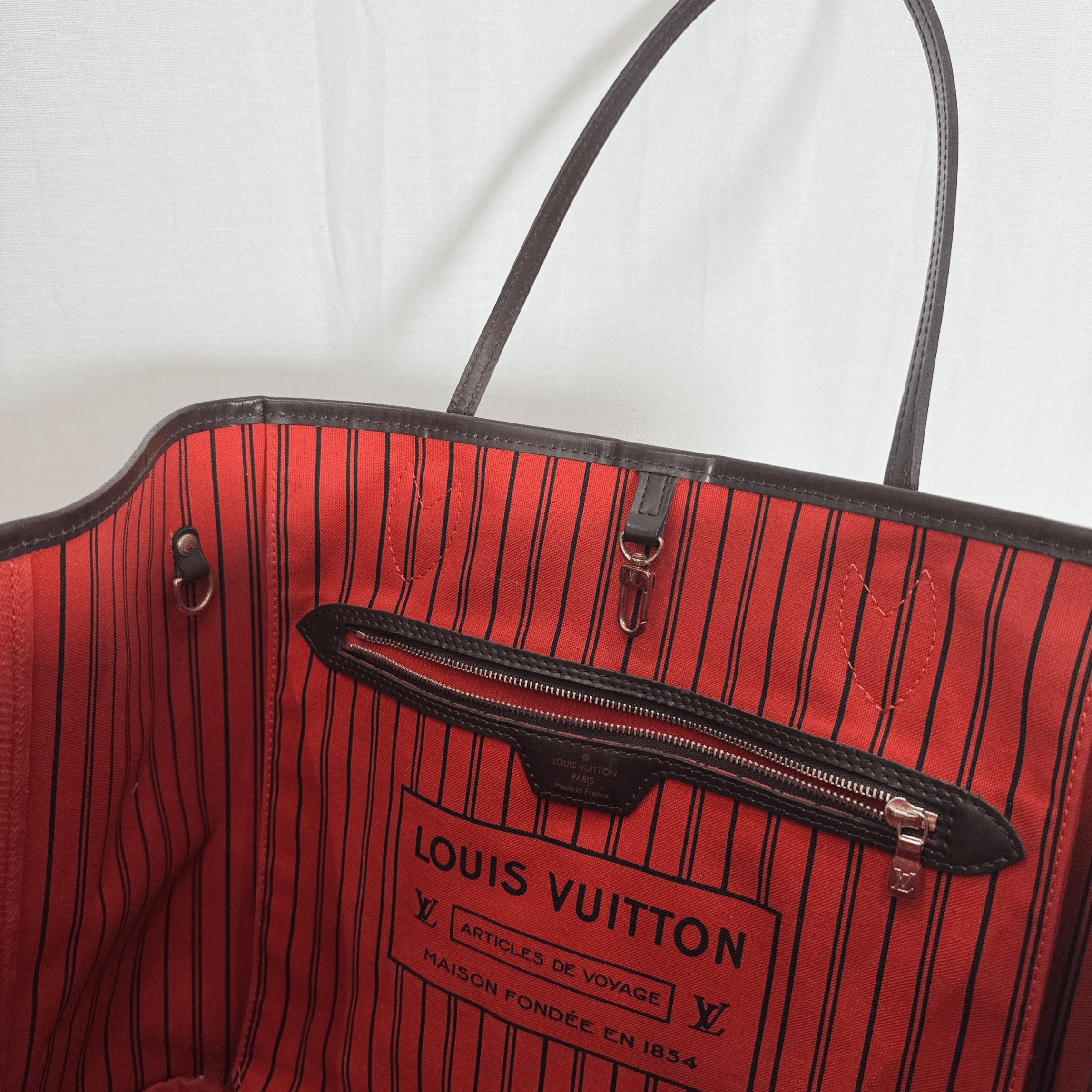 SAC LOUIS VUITTON NEVERFULL GM DAMIER EBENE - La Belle Boutique