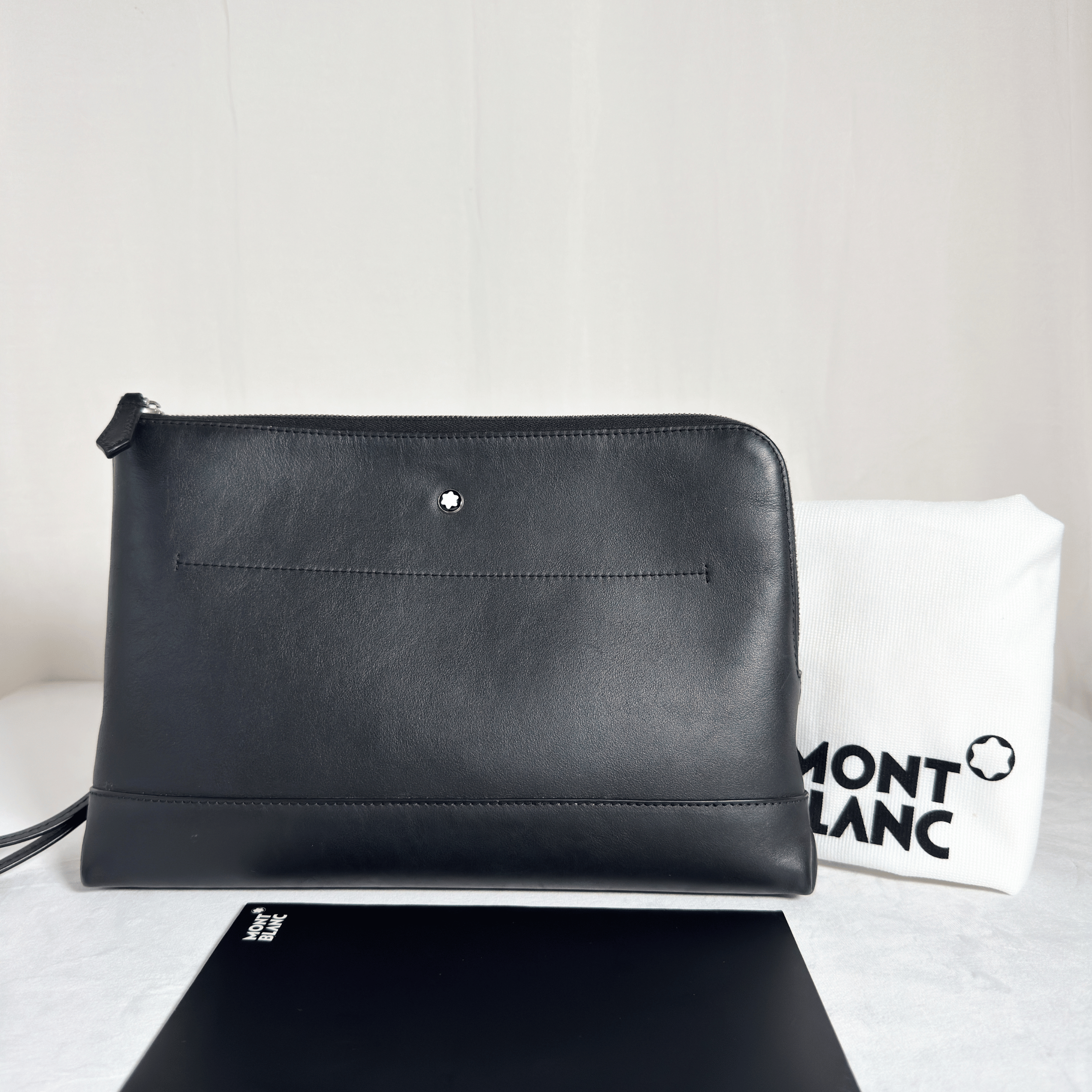 POCHETTE MONTBLANC MEISTERSTUCK SELECTION SOFT - CUIR LISSE NOIR