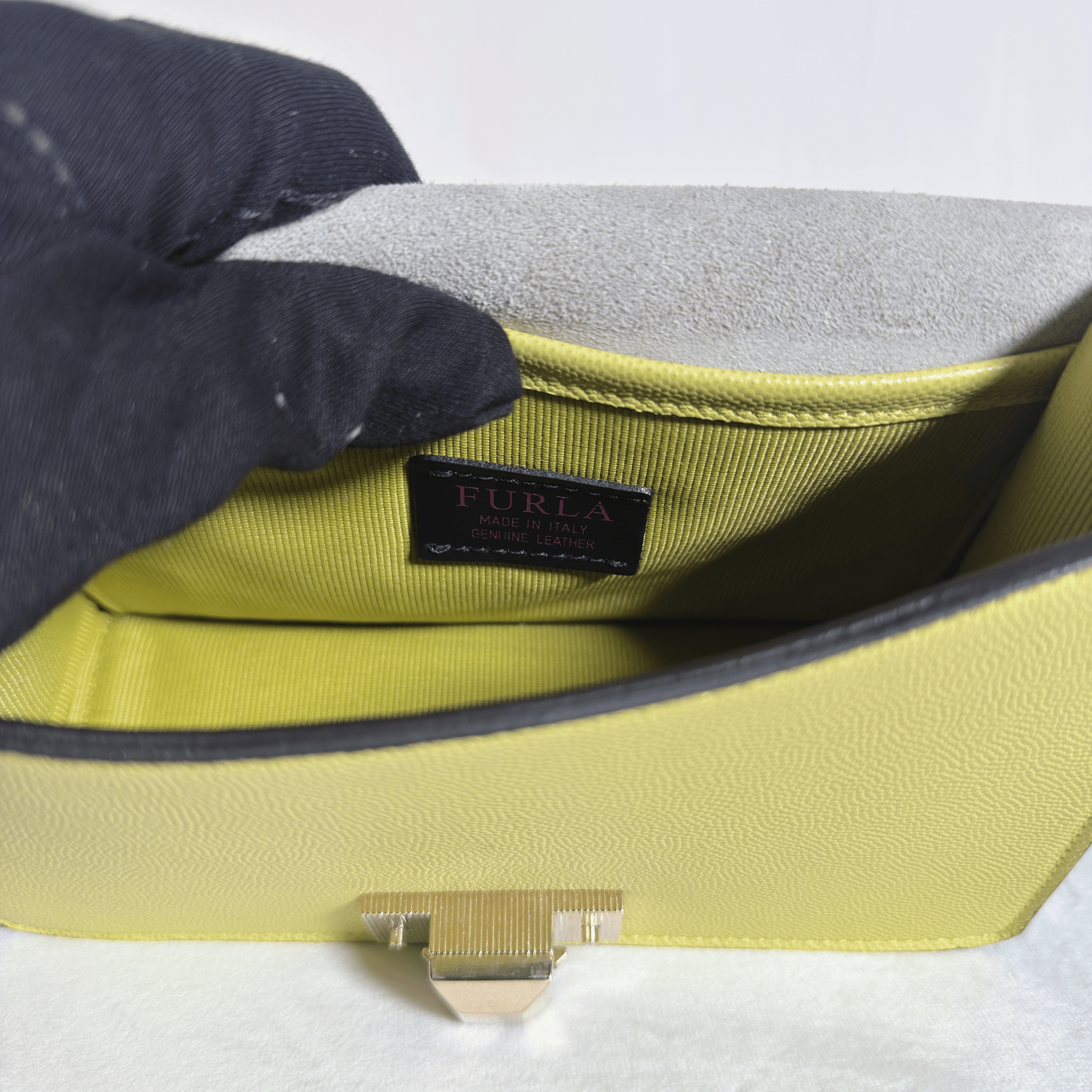 SAC BANDOULIERE FURLA MIMI CROSSBODY S - CUIR GRAINE LIME