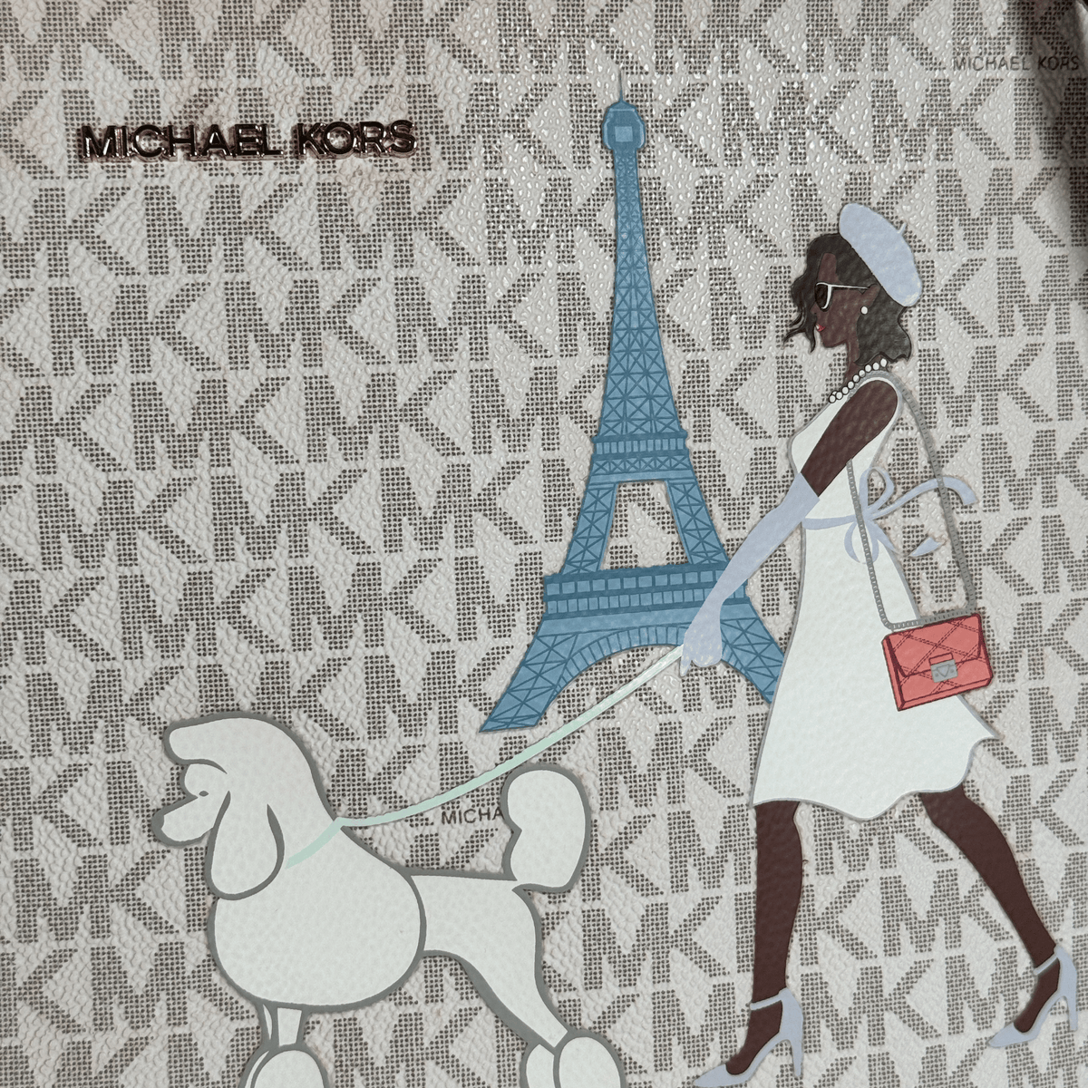 MICHAEL KORS - POCHETTE JET SET TRAVEL LARGE - TOILE MONOGRAMME MK EDITION PARIS