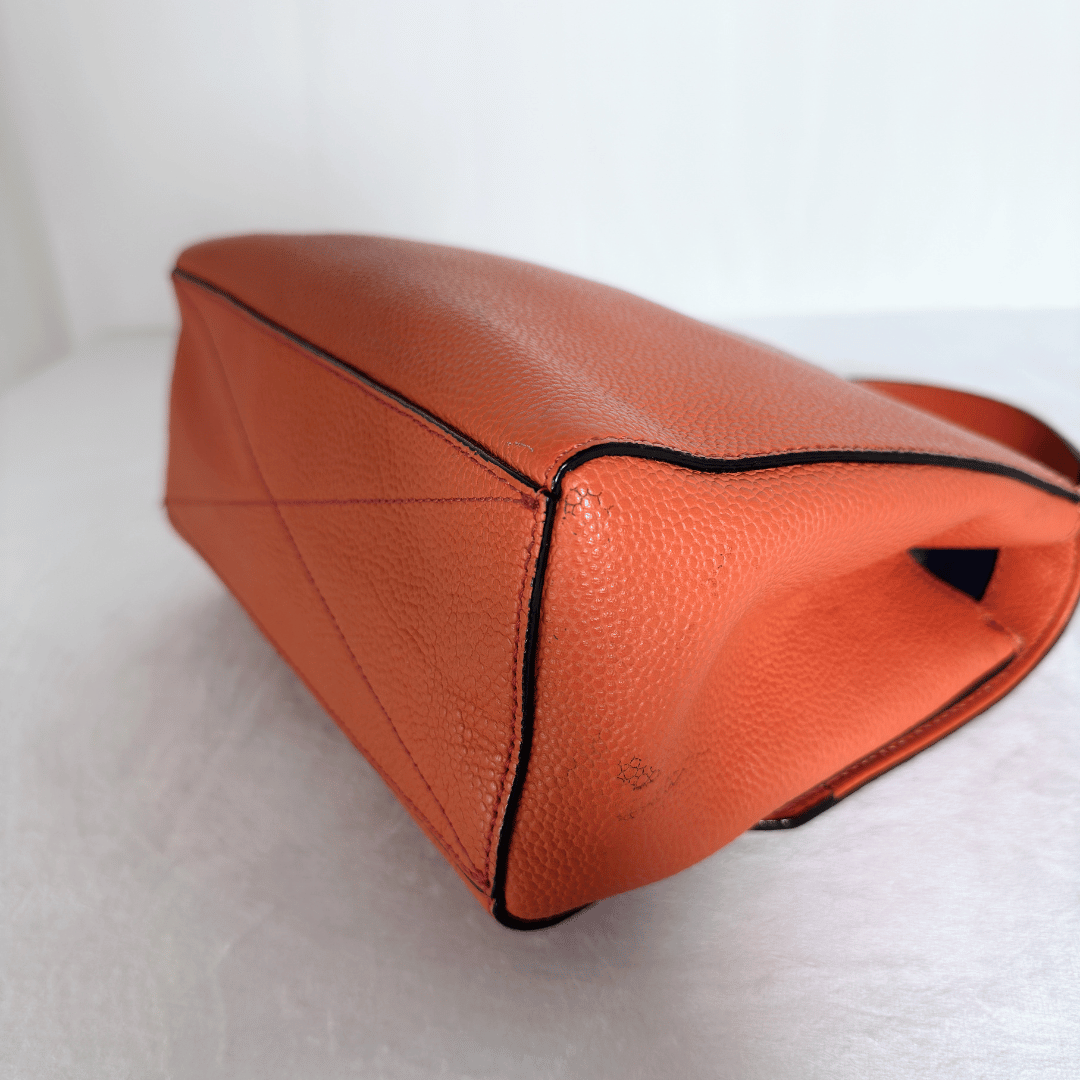 LANCEL - NINON S - CUIR GRAINÉ TERRACOTTA