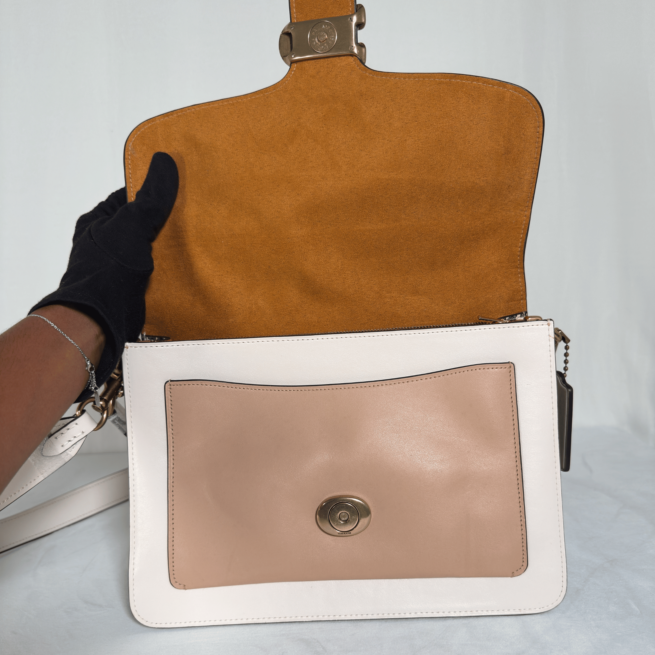 COACH - SAC TABBY - CUIR COLORBLOCK MIX MATIÈRES