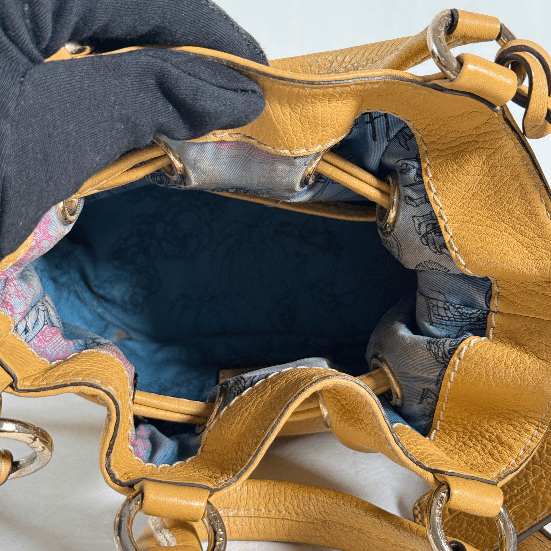 SAC SEAU LANCEL PREMIER FLIRT S - CUIR GRAINE MOUTARDE - La Belle Boutique