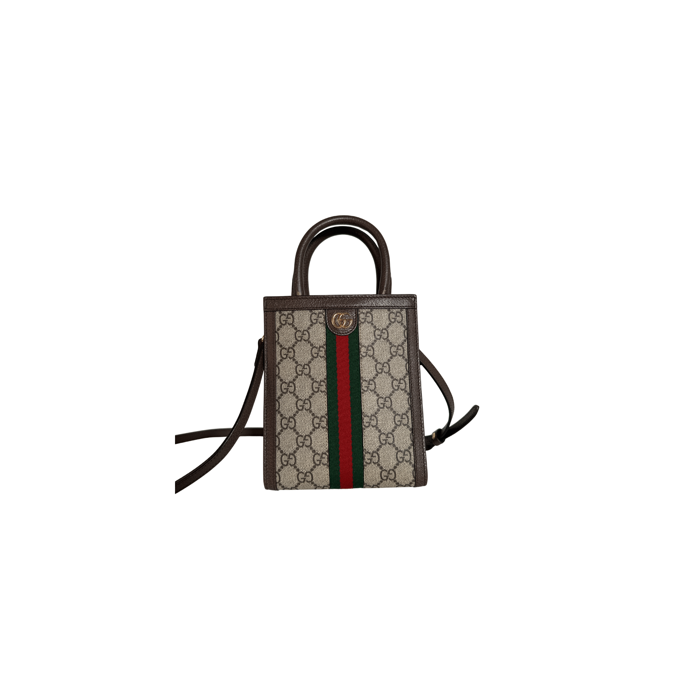 GUCCI - MINI TOTE OPHIDIA GG SUPREME - TOILE MONOGRAMME BEIGE / BANDOULIÈRE