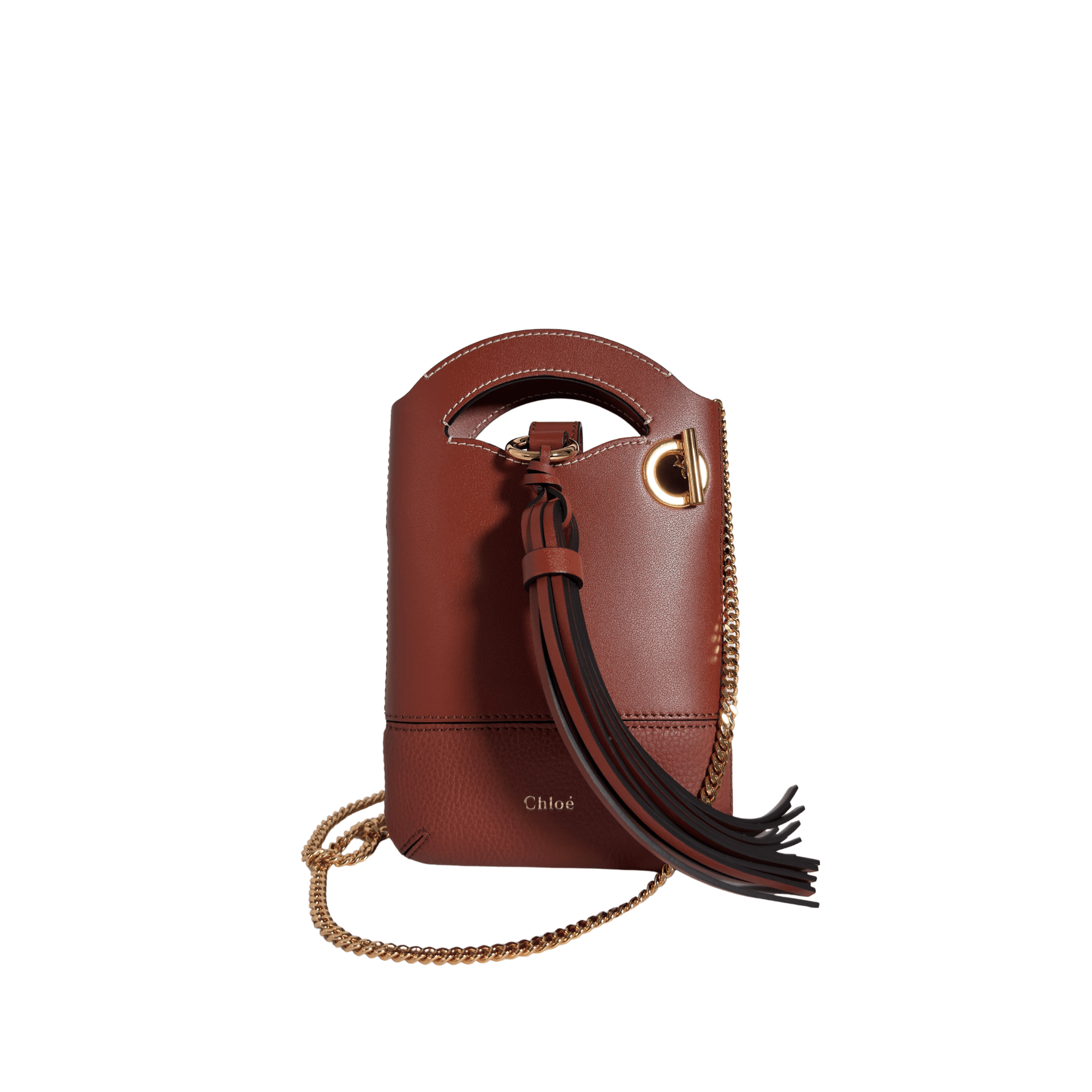 CHLOE - ICONS BUCKET BAG MINI - CUIR MARRON