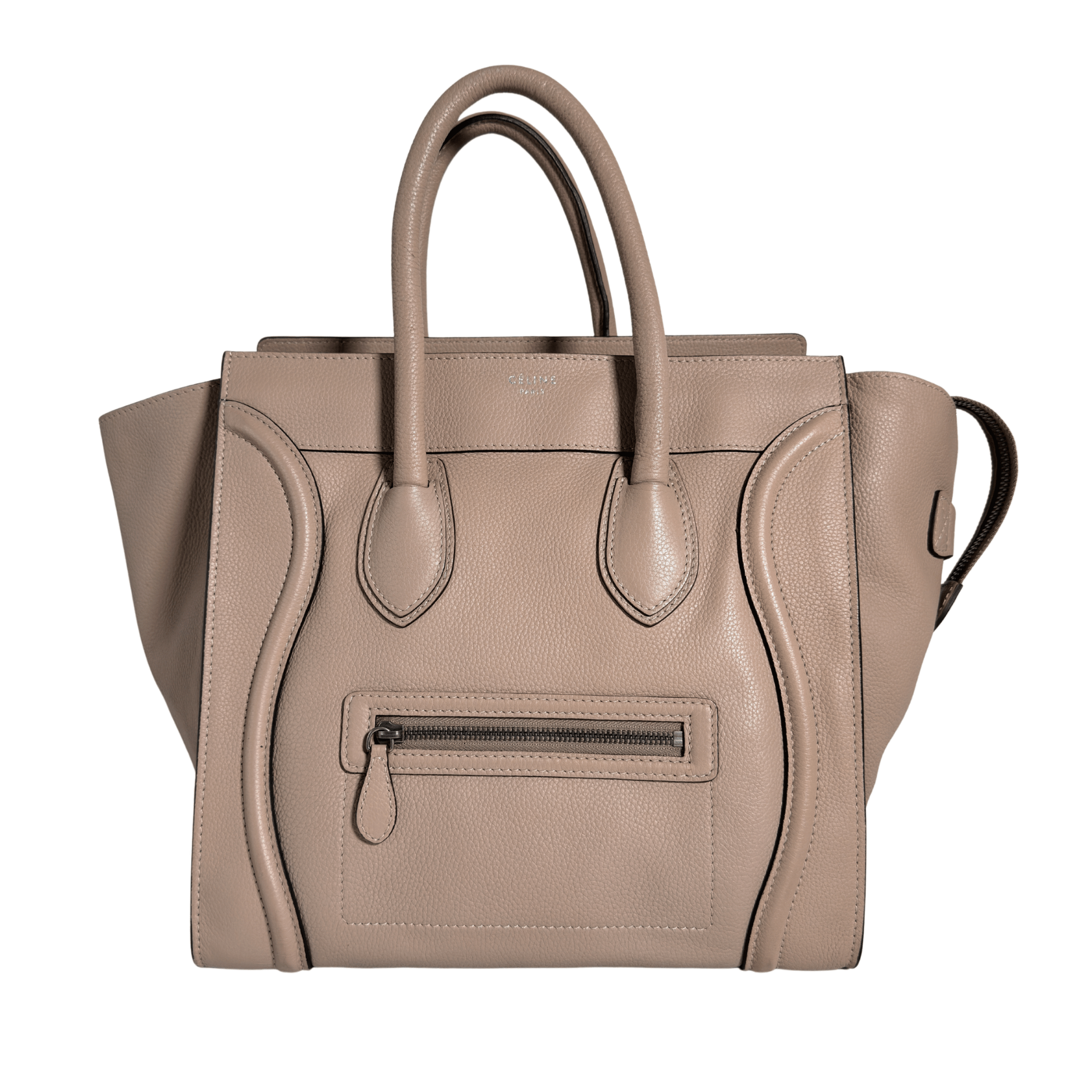 SAC A MAIN CELINE LUGGAGE MINI - CUIR GRAINE TAUPE