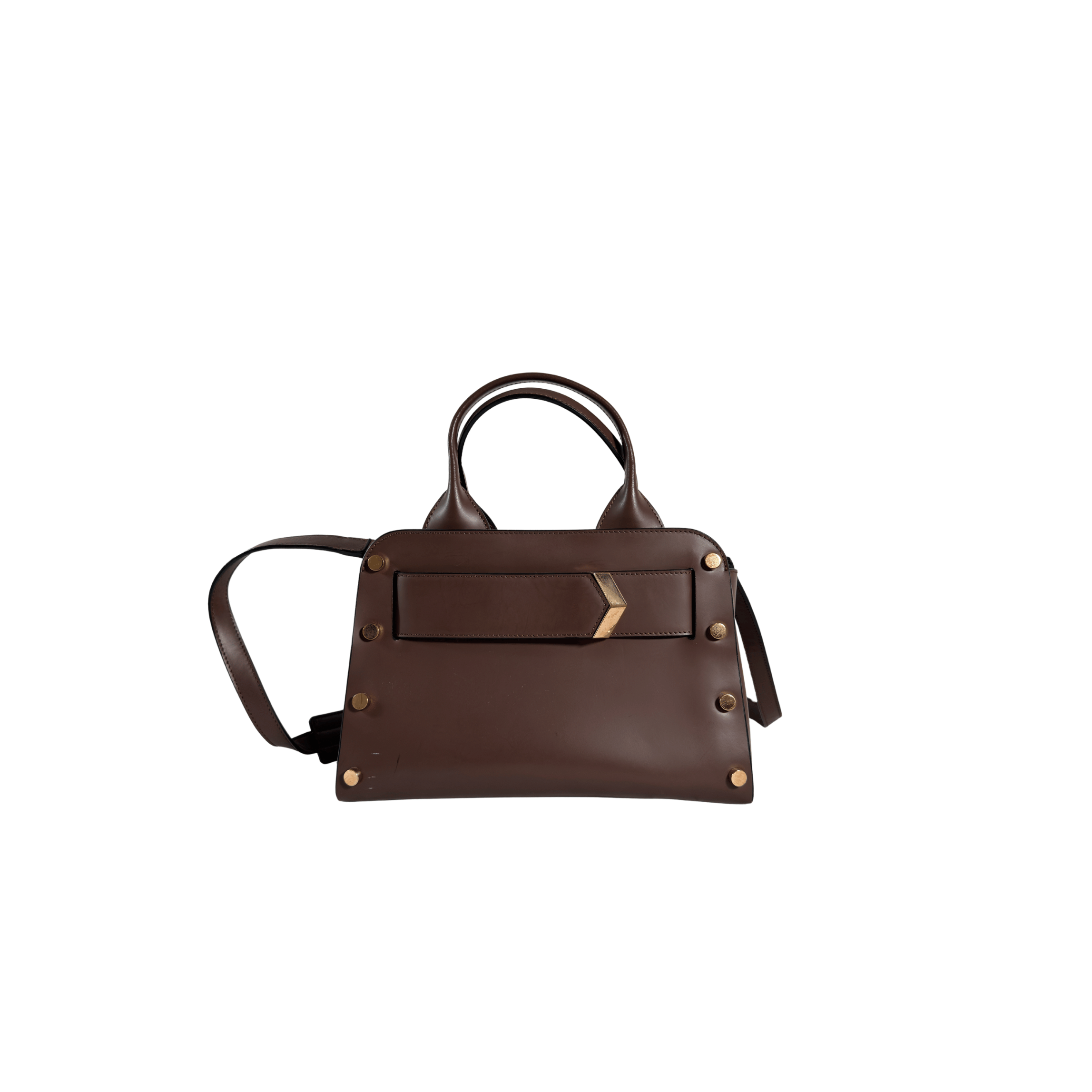 SAC BANDOULIERE JIMMY CHOO - CUIR LISSE MARRON
